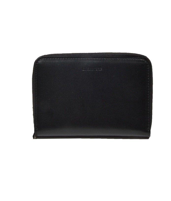 Shop Jil Sander Logo Embossed Zip-around Wallet In Nero