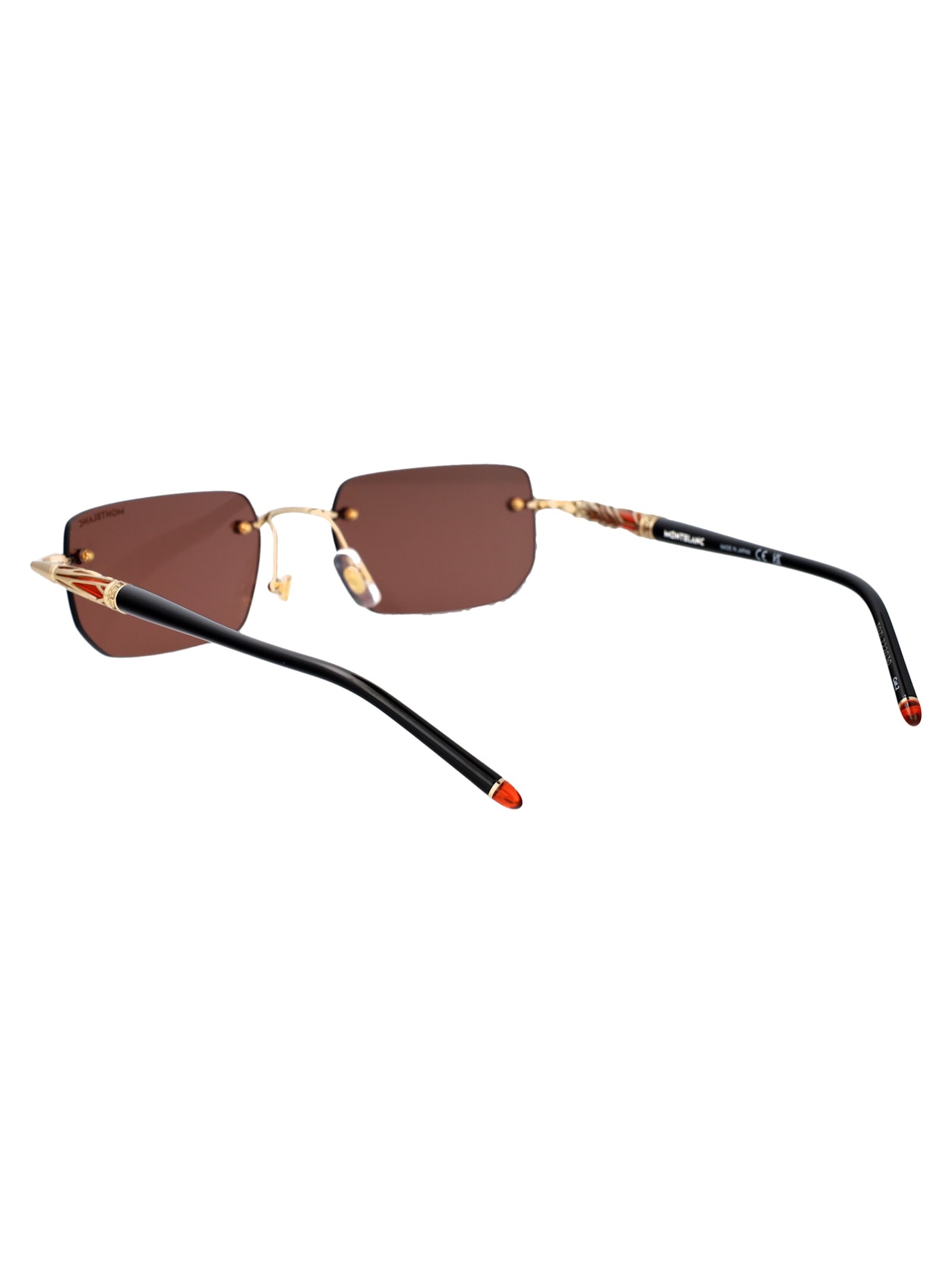 Shop Montblanc Mb0348s Sunglasses In Brown