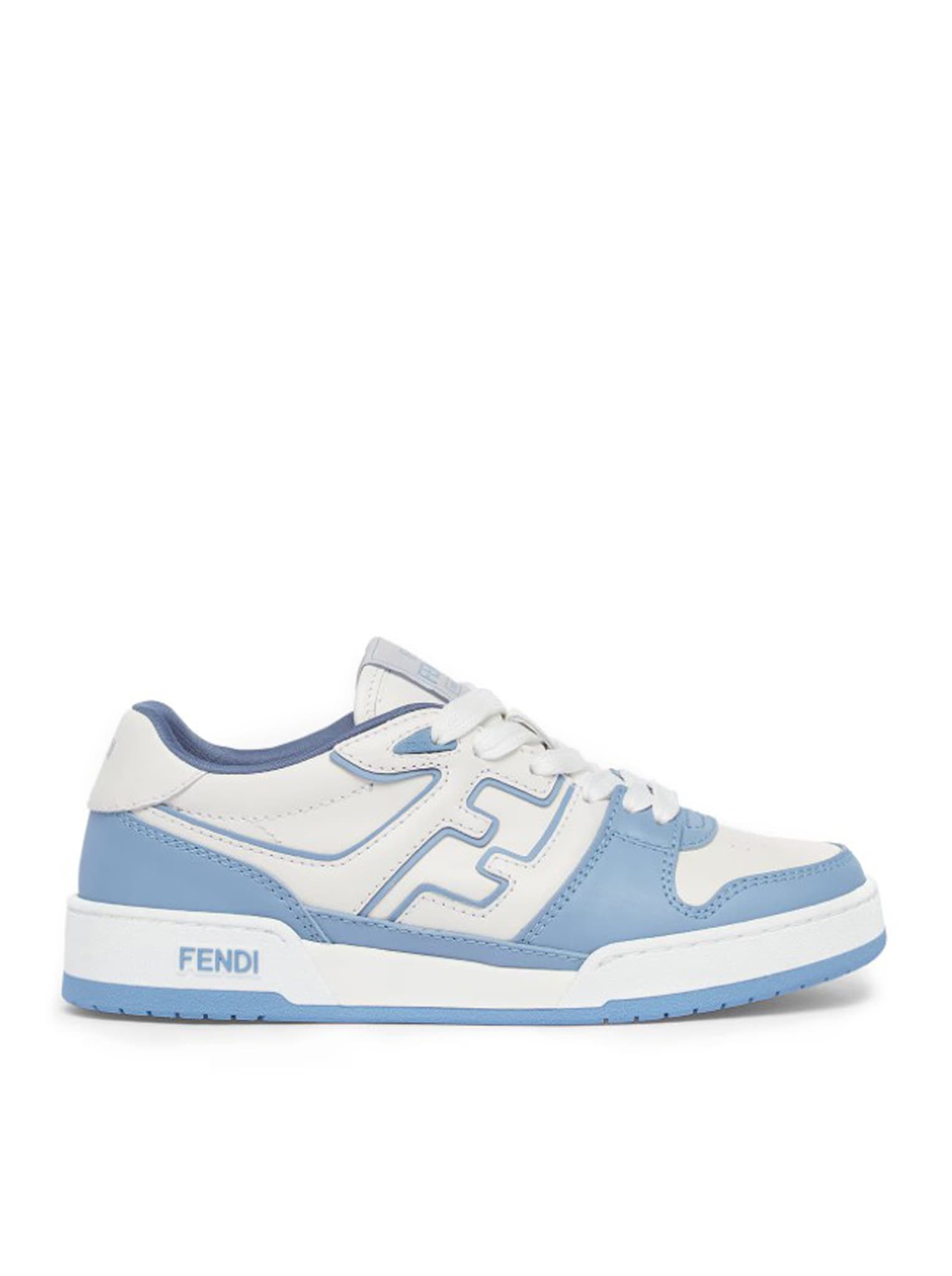 Shop Fendi Match Sneakers In Oie Sky White