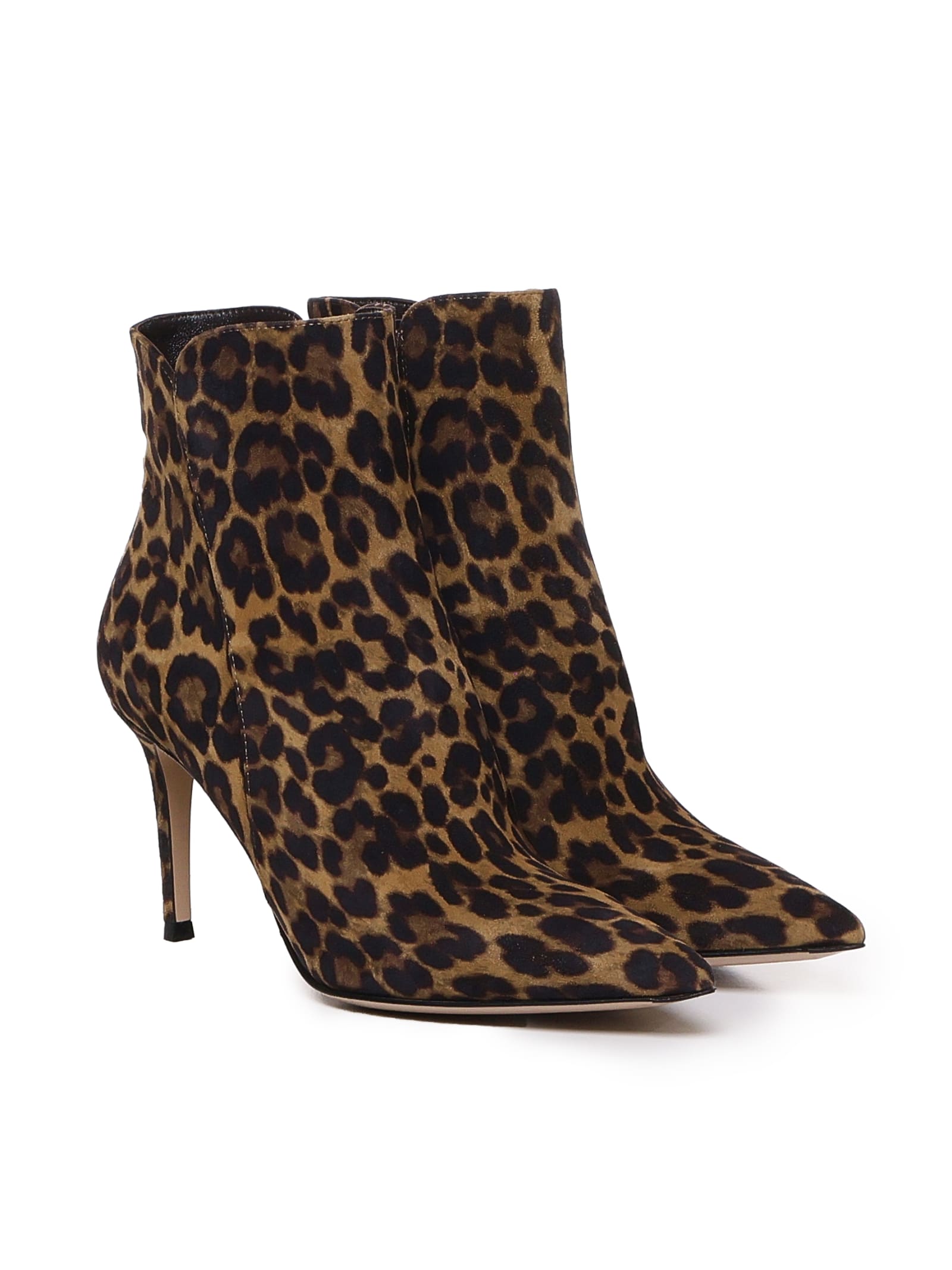 Shop Gianvito Rossi Levy 85 Ankle Boot In Leopard-print Suede In Allp