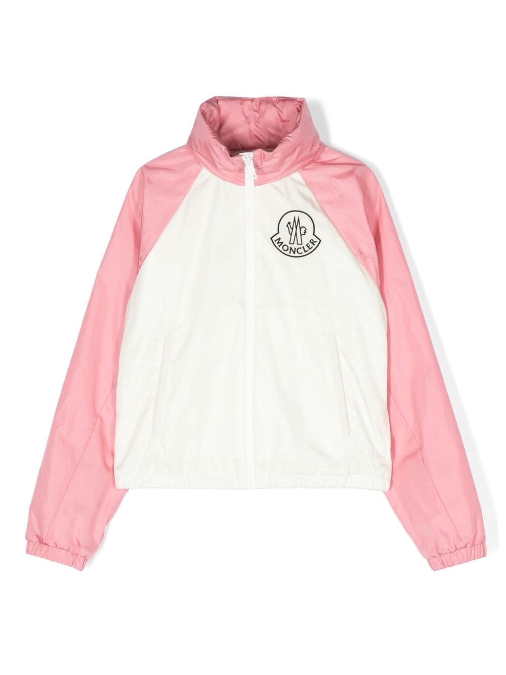 Moncler Enabish Windbreaker In White And Pink