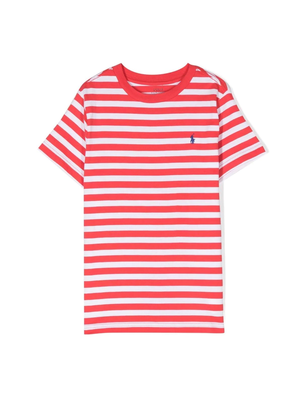Shop Polo Ralph Lauren Ssydcn M1 Knit Shirts Tshirt In Red Reef White
