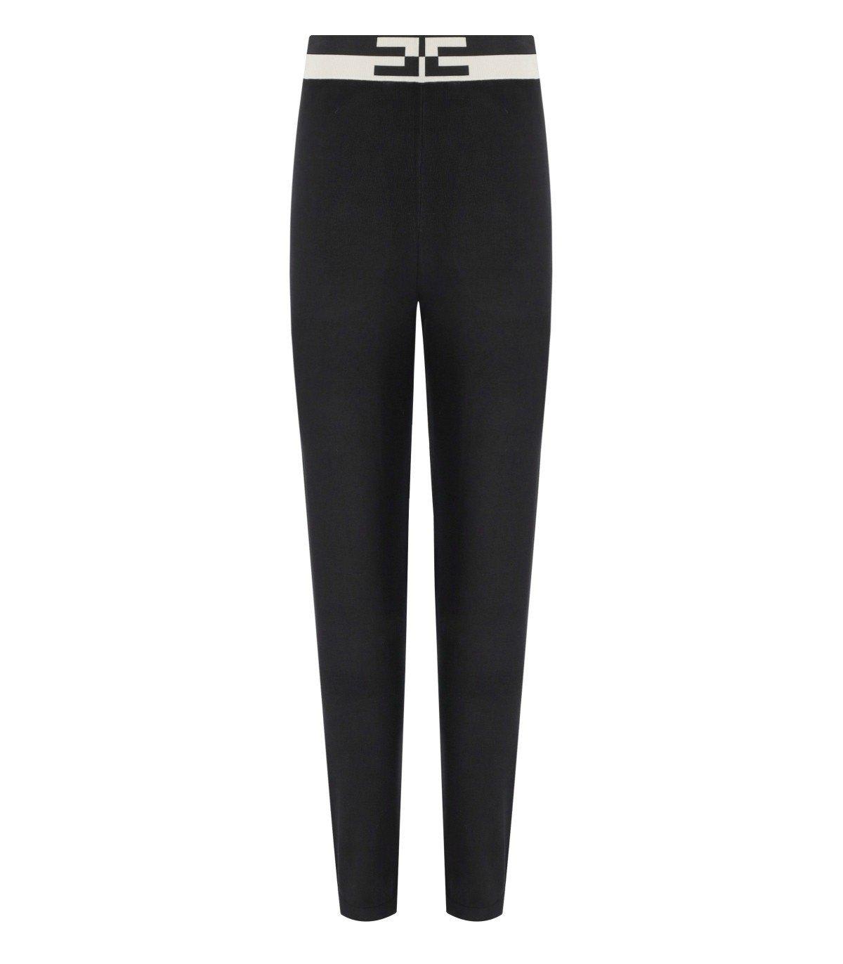 Shop Elisabetta Franchi Logo Banded Joggers In Nero