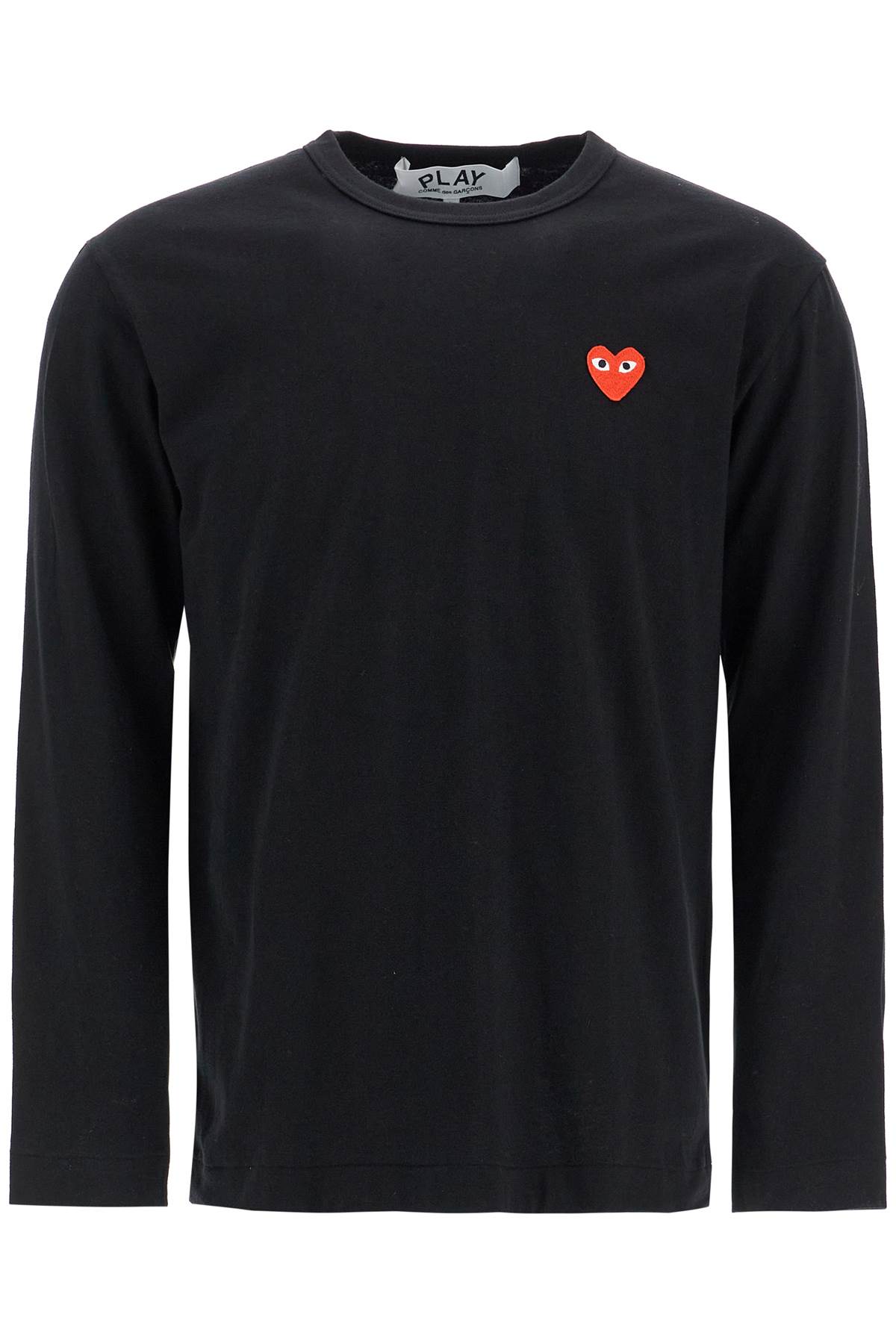 Comme Des Garçons Play T-shirt Unisex Manica Lunga Nero Cuore Rosso Oversize