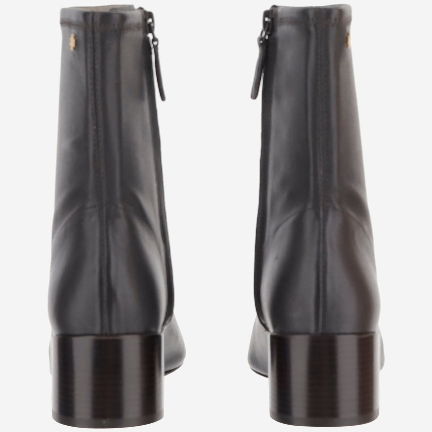 Tory Burch Leather Ankle Boots In Black