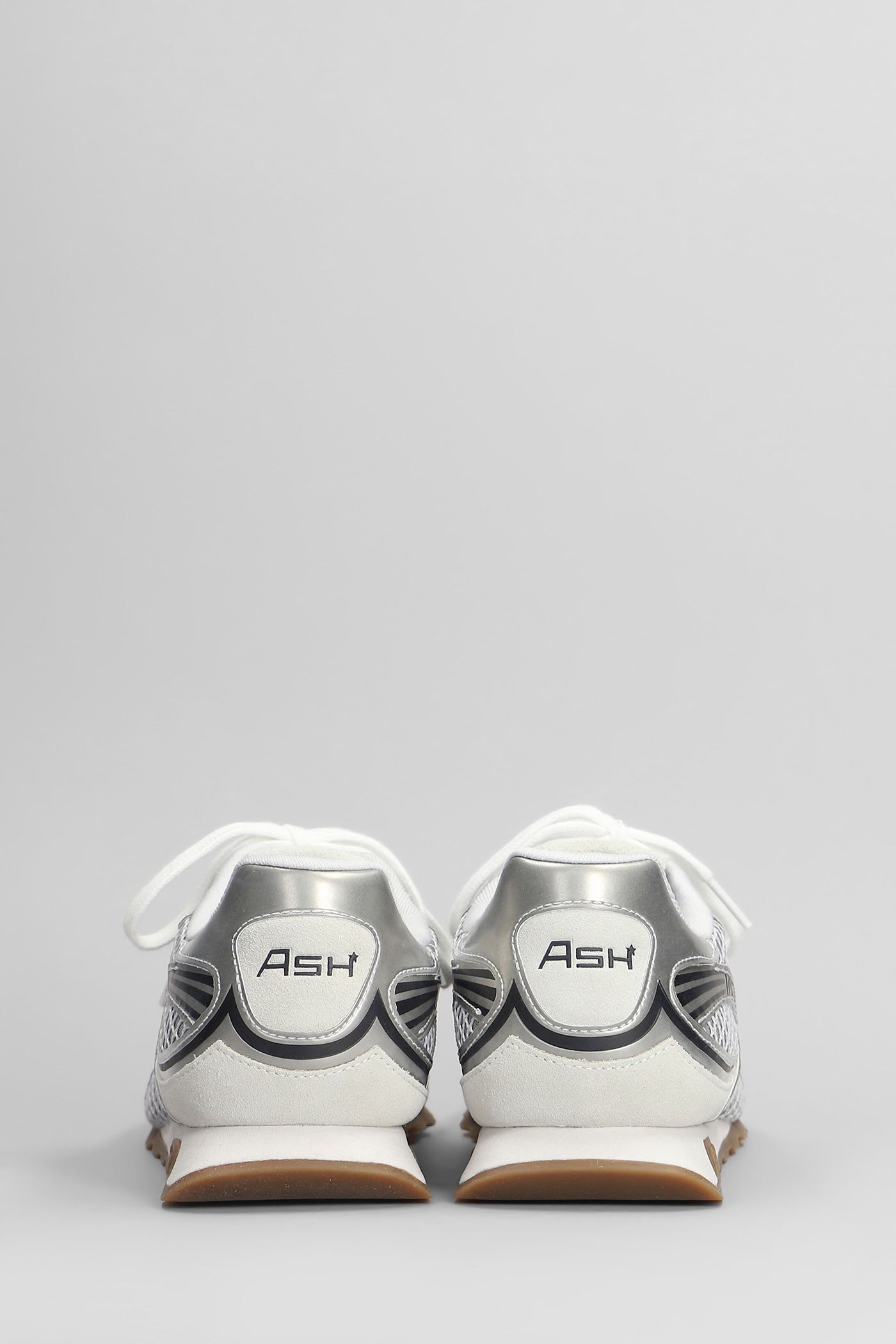Ash Kabuki Sneakers In Silver Suede And Fabric In Metallic