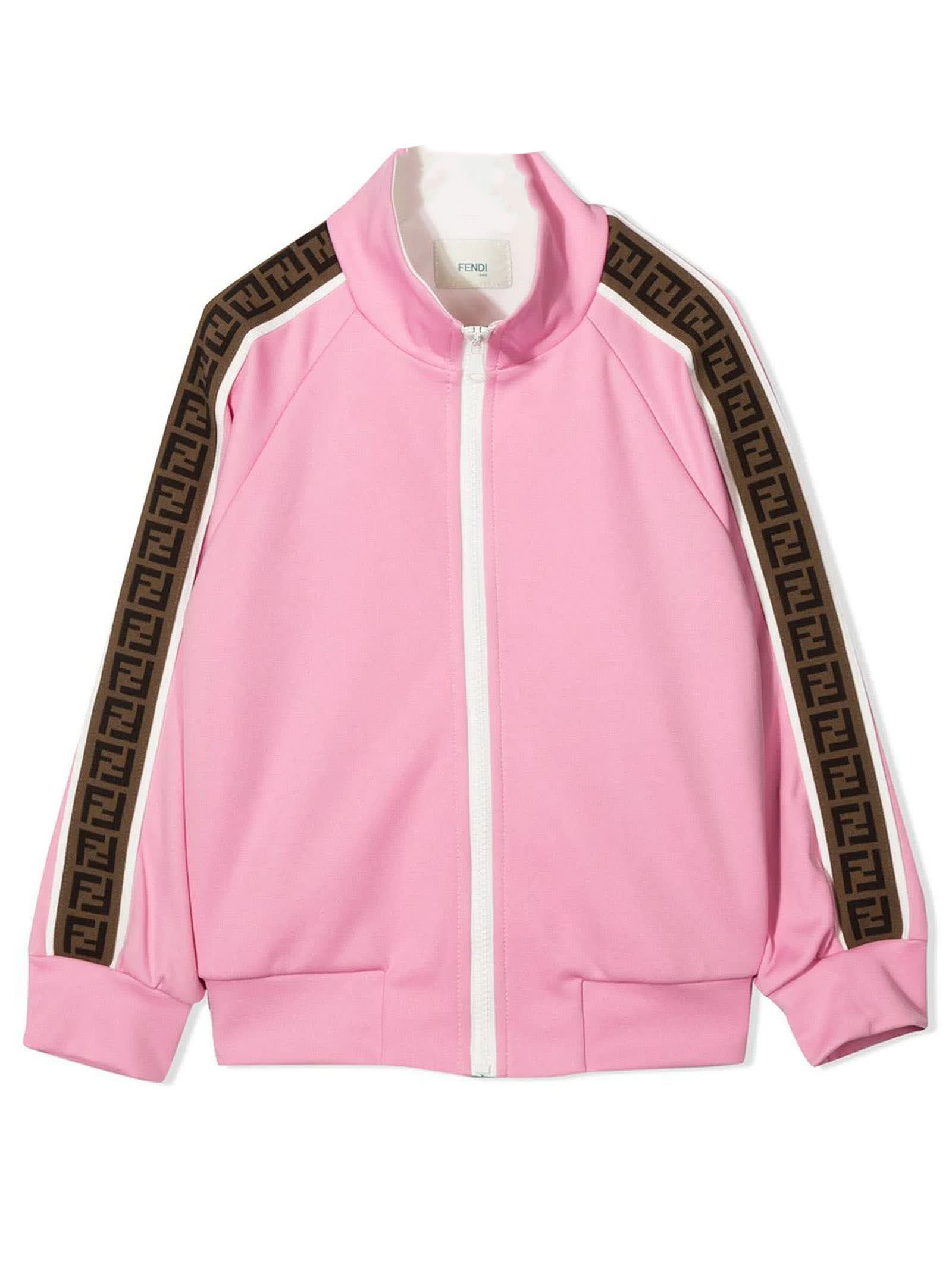 Fendi Pink Cotton Blend Track Jacket