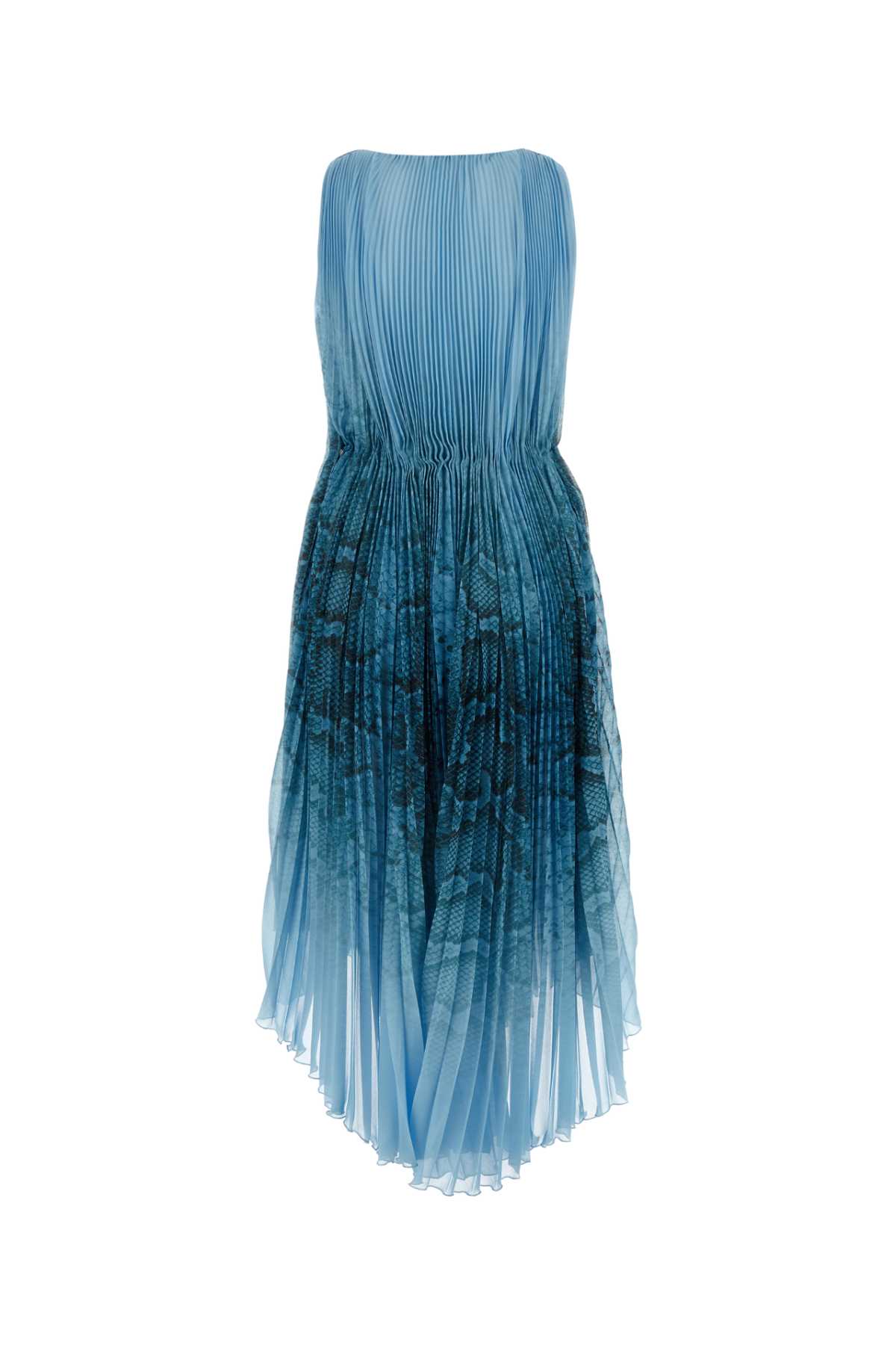 Ermanno Scervino Light Blue Polyester Dress In Stpitonea