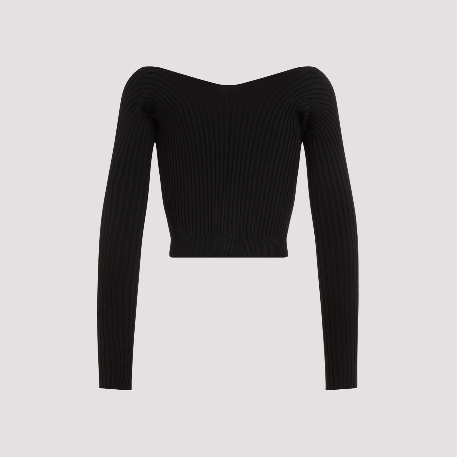 Shop Jacquemus Pralu Long Viscose Cardigan In Black