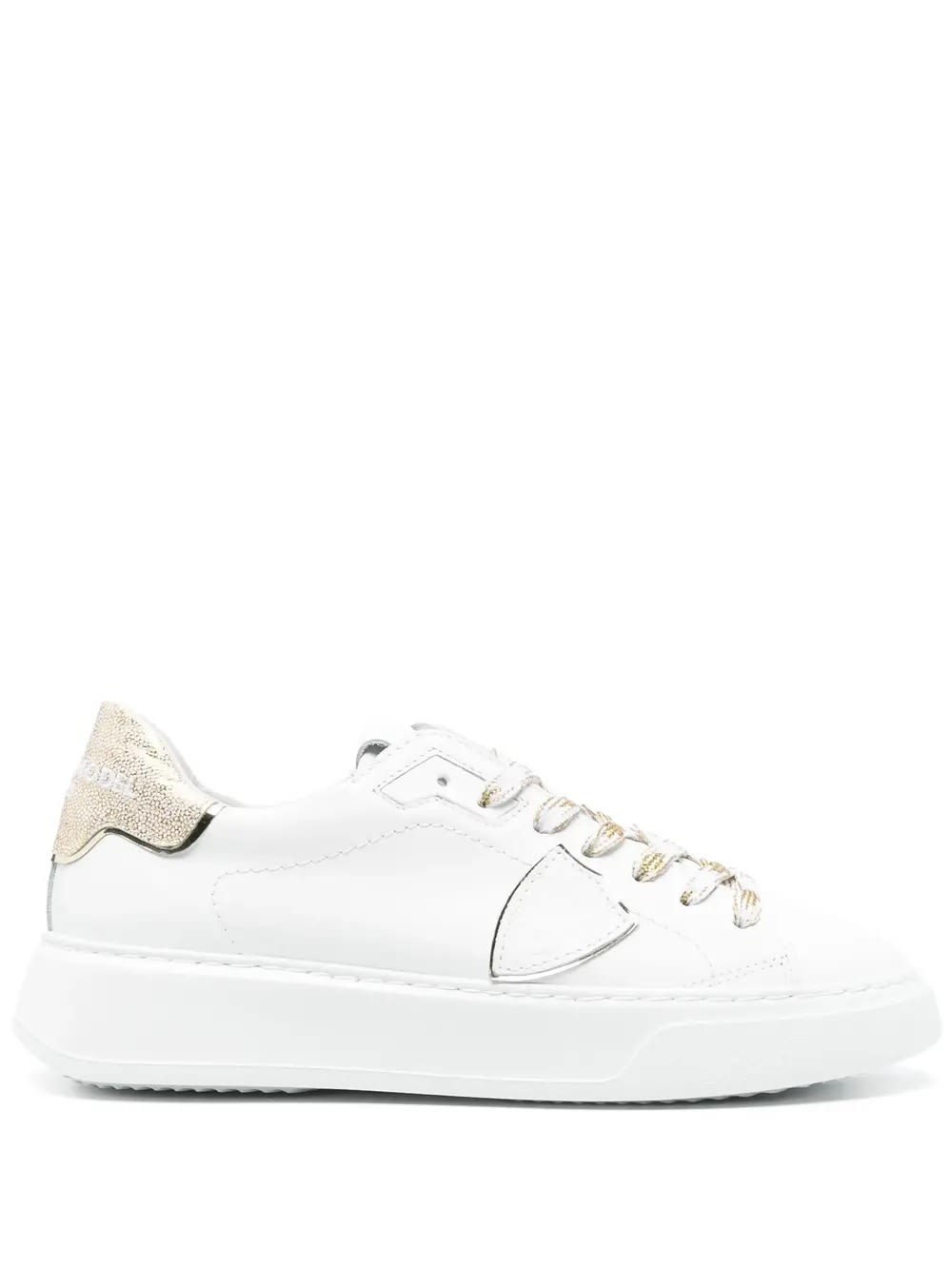 Temple Low Sneakers - White And Gold