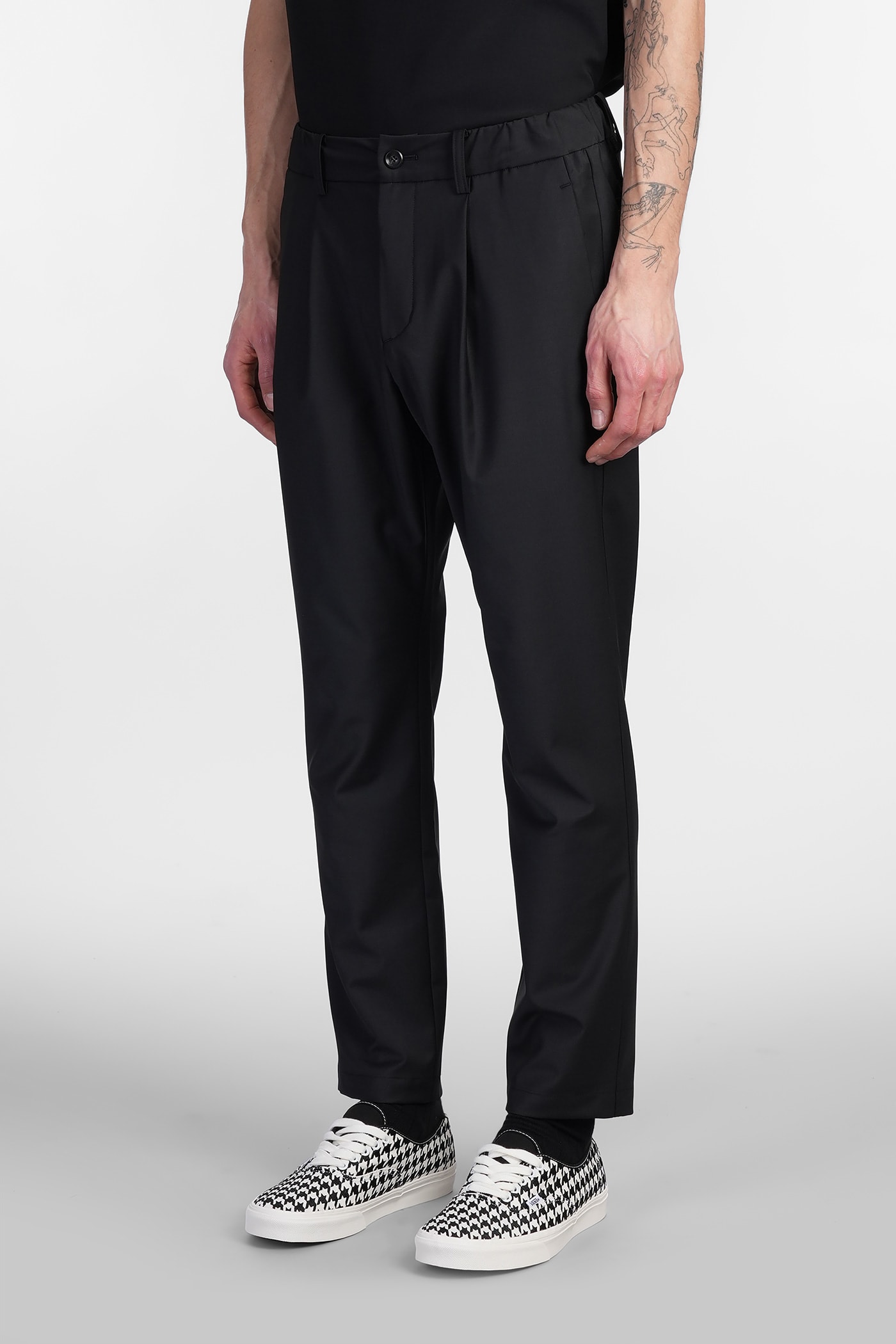 Attachment Pants In Black Polyamide Polyester In Black