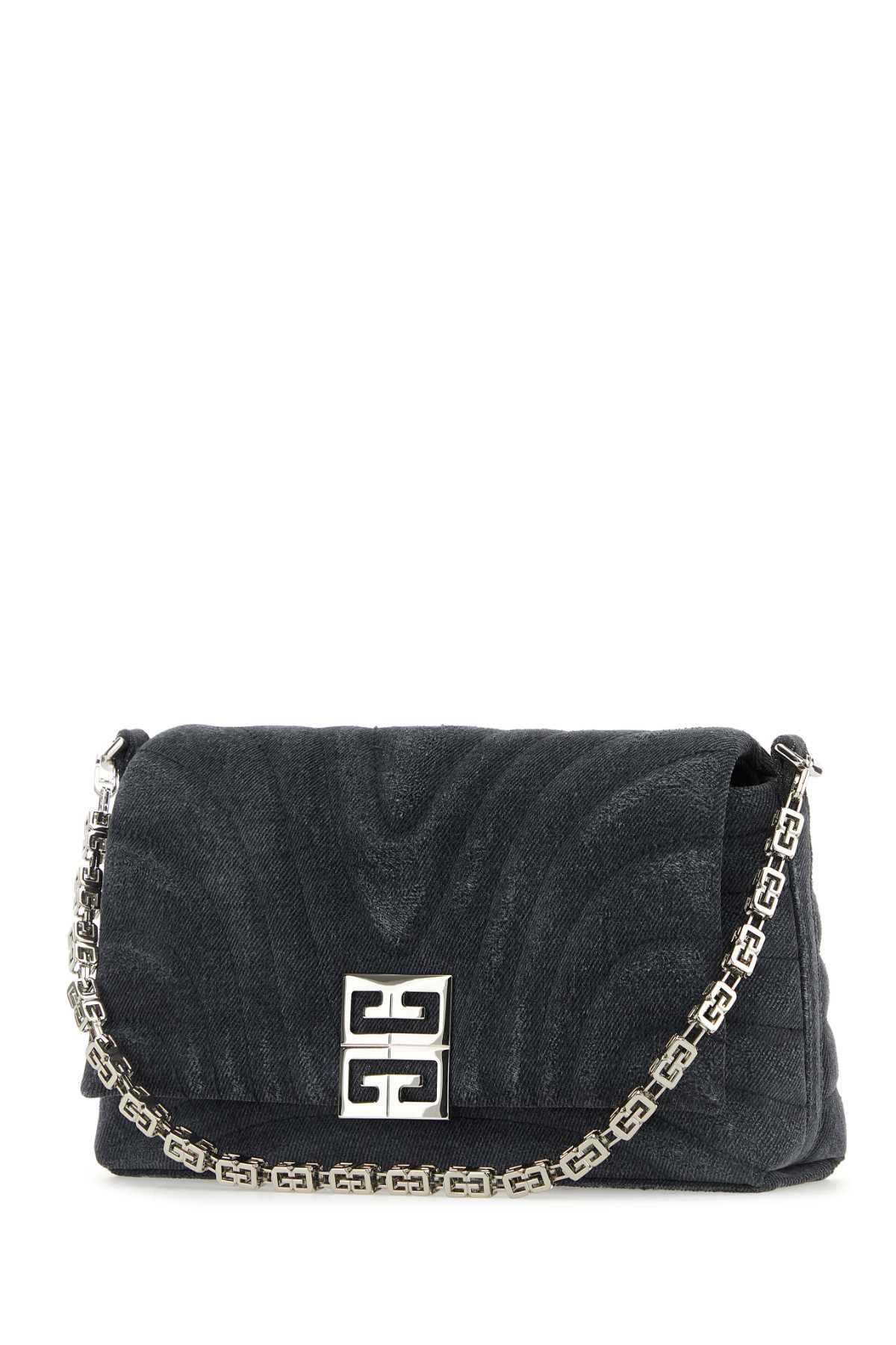 Shop Givenchy Black Denim Medium 4g Soft Handbag