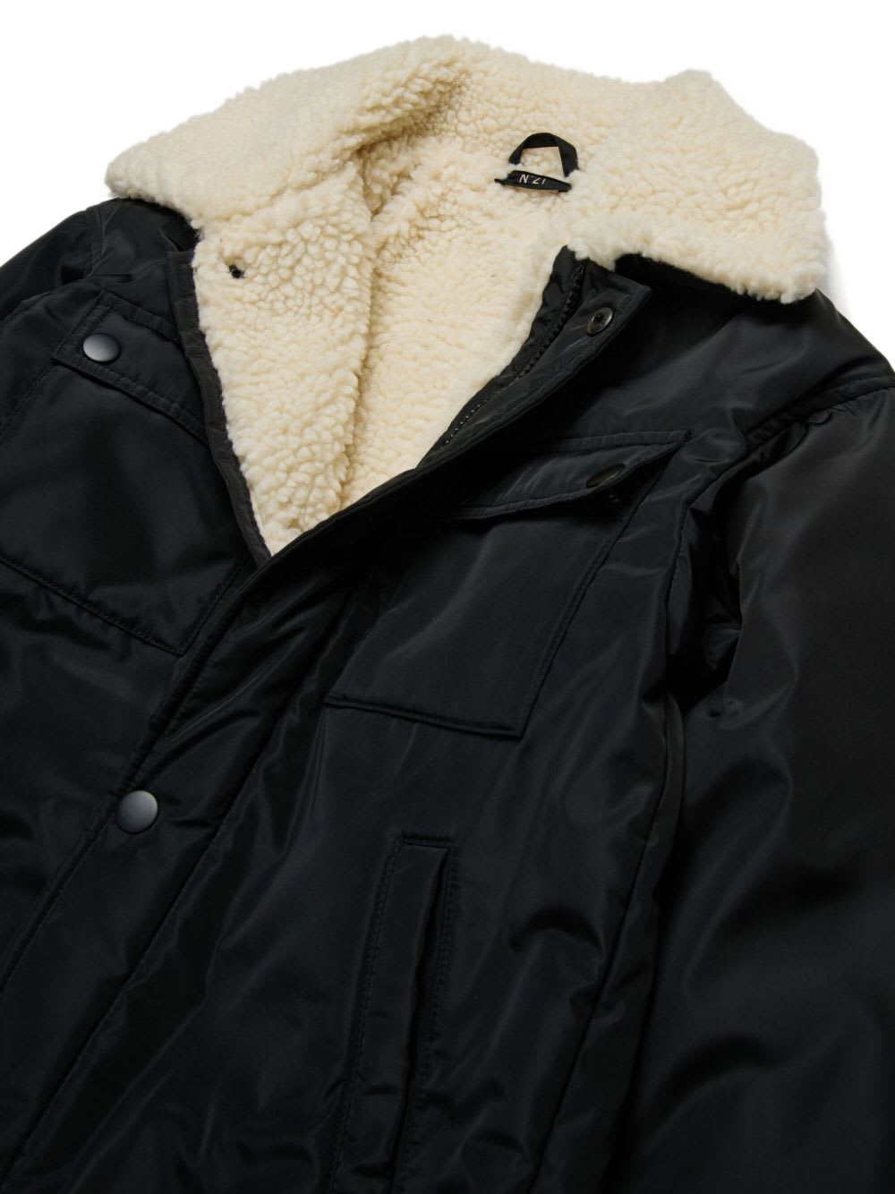 N°21 Nº21 Kids Jacket With Logo Appliqué In Black