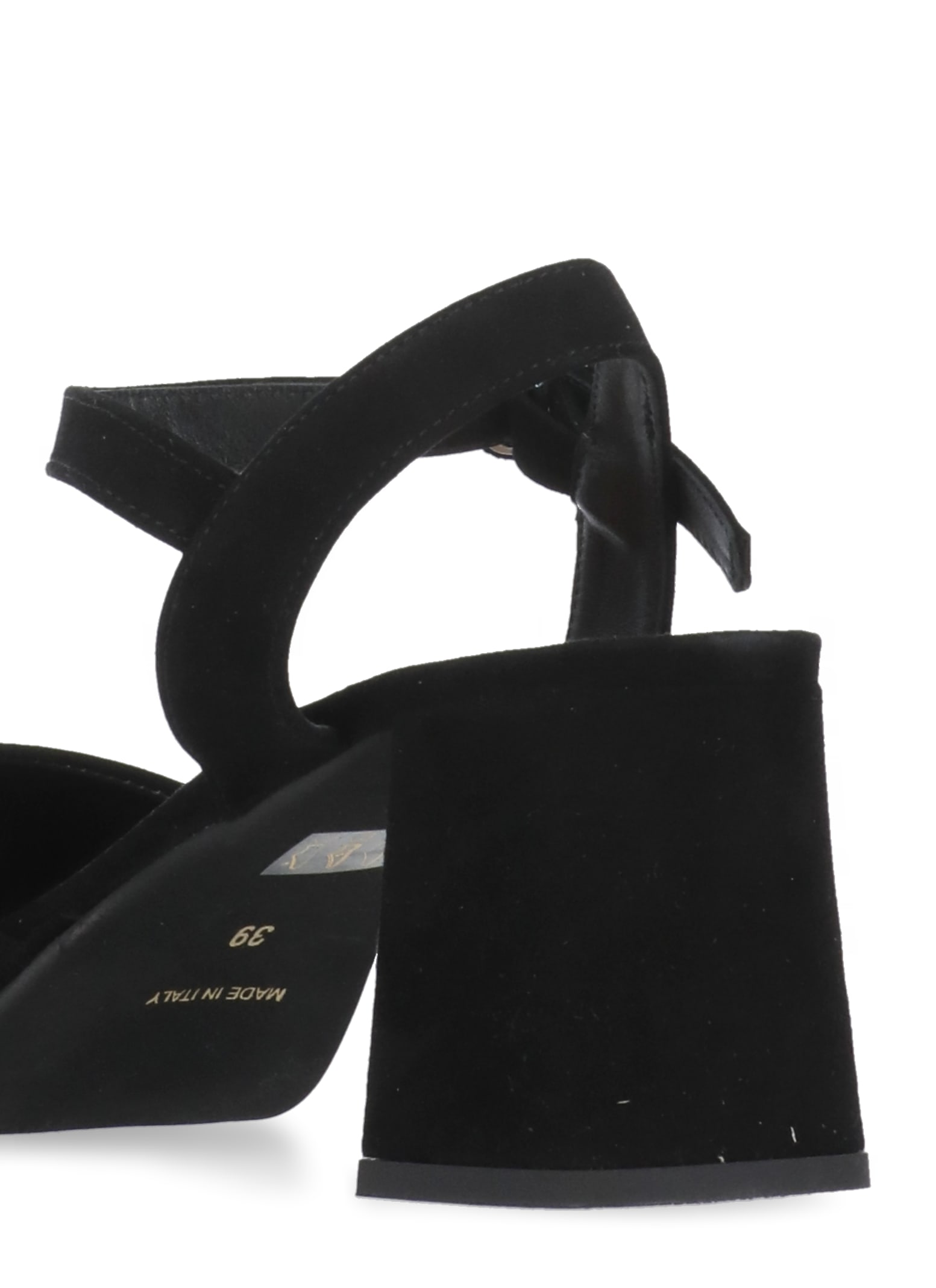 Shop The Seller Suede Leather Sandals In Black