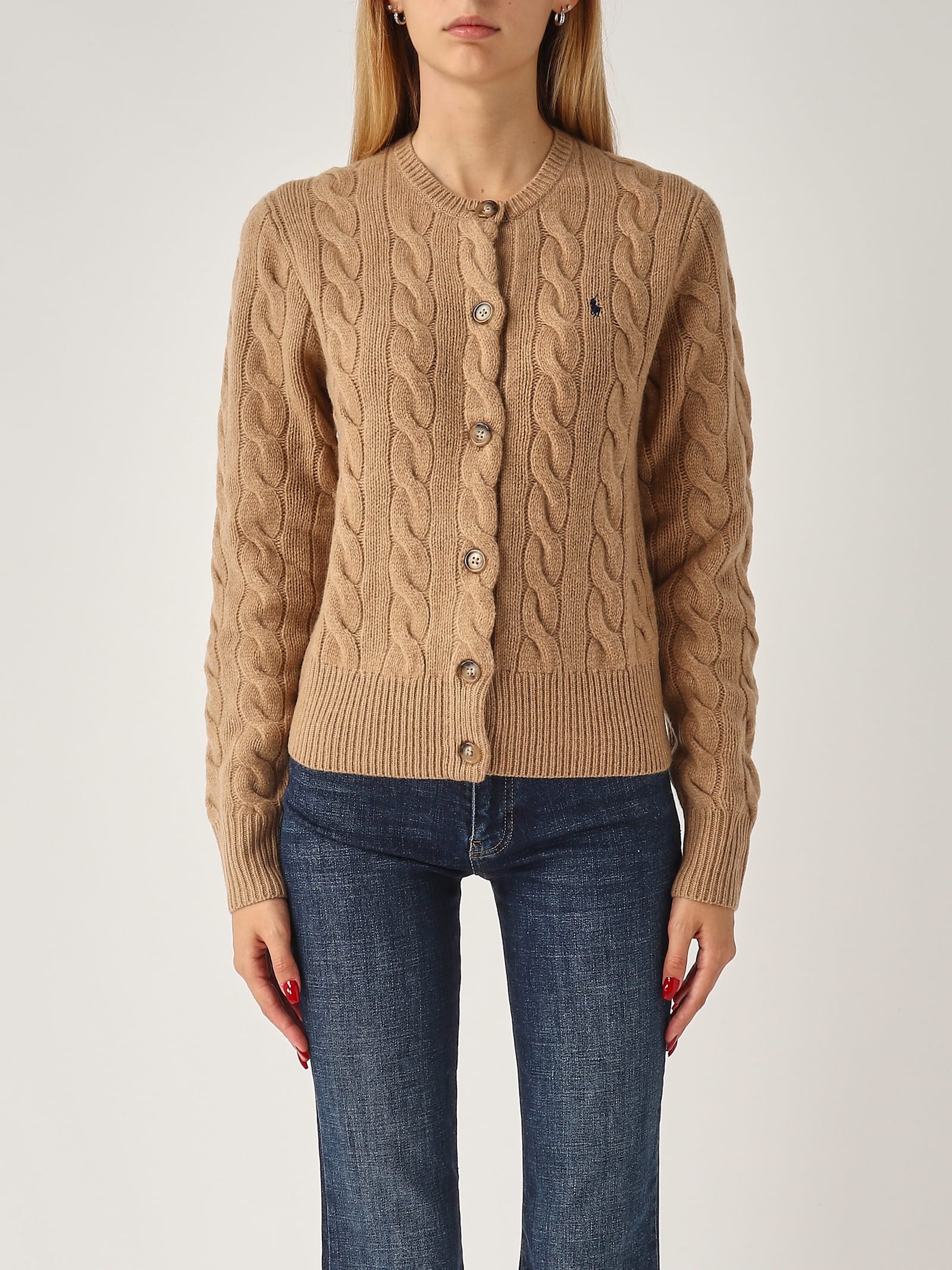 Shop Polo Ralph Lauren Wool Cardigan In Cammello