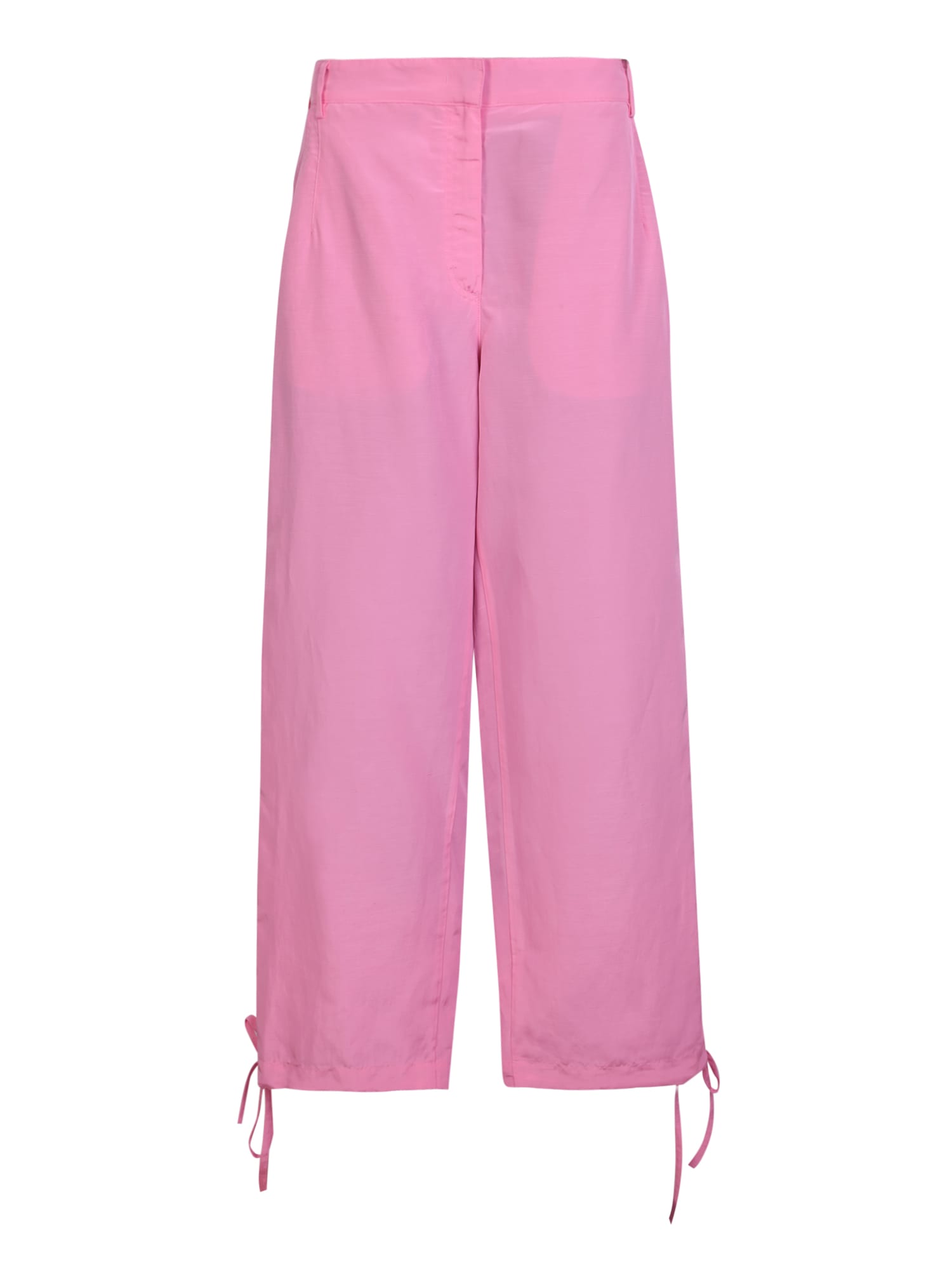 Shop Msgm Pink Cargo Trousers