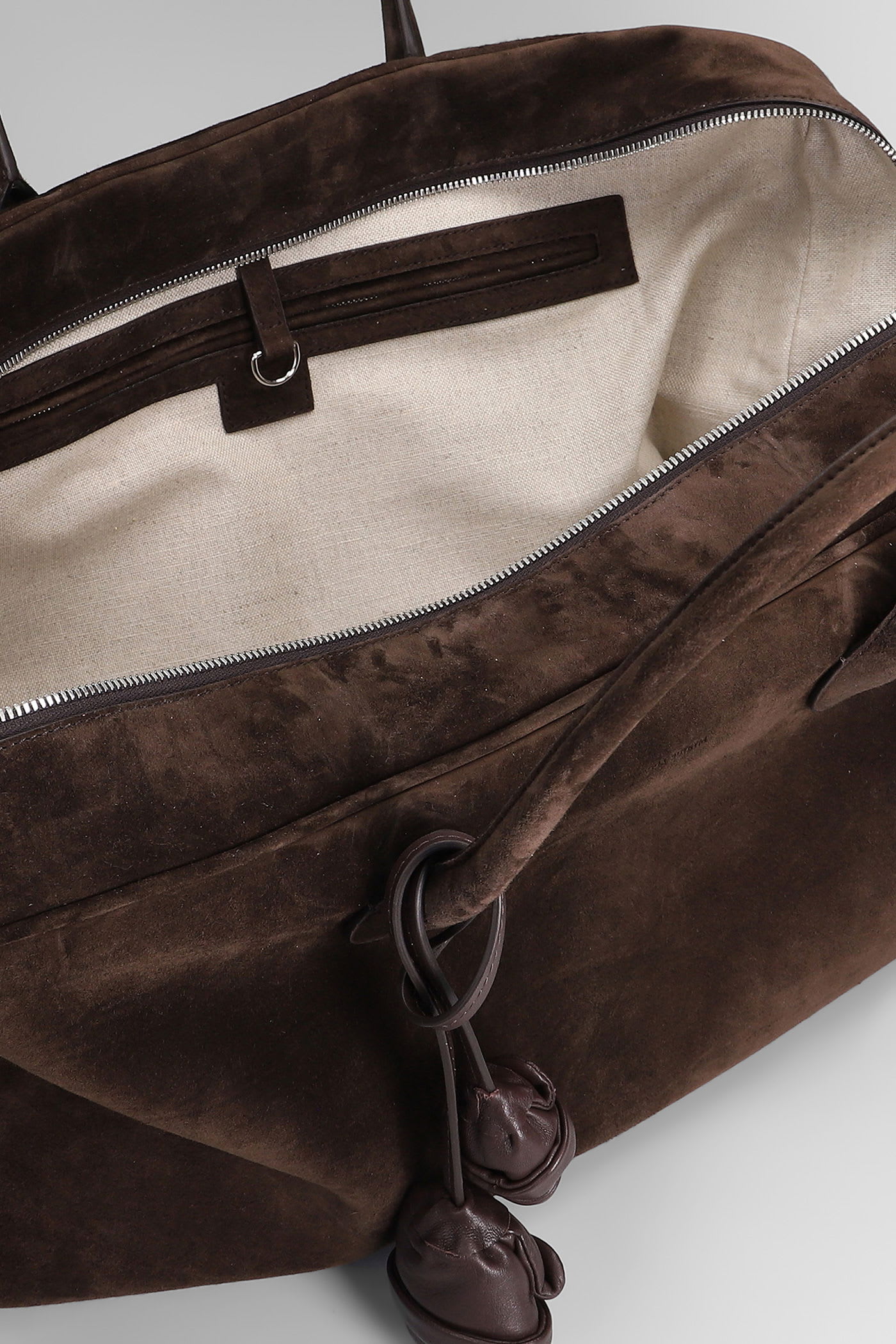 Magda Butrym Brigitte Large Leather-trimmed Suede Tote In Brown
