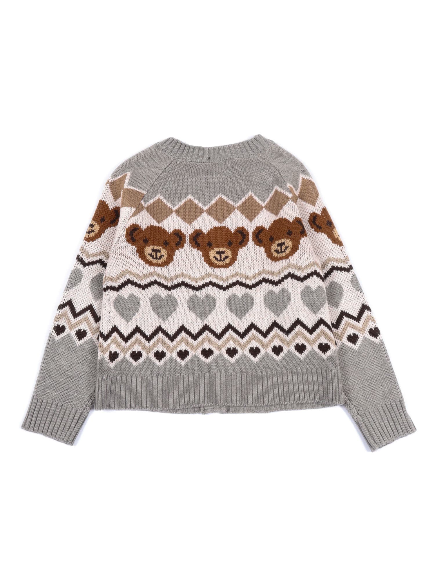 Monnalisa Button-up Cardigan In Multi