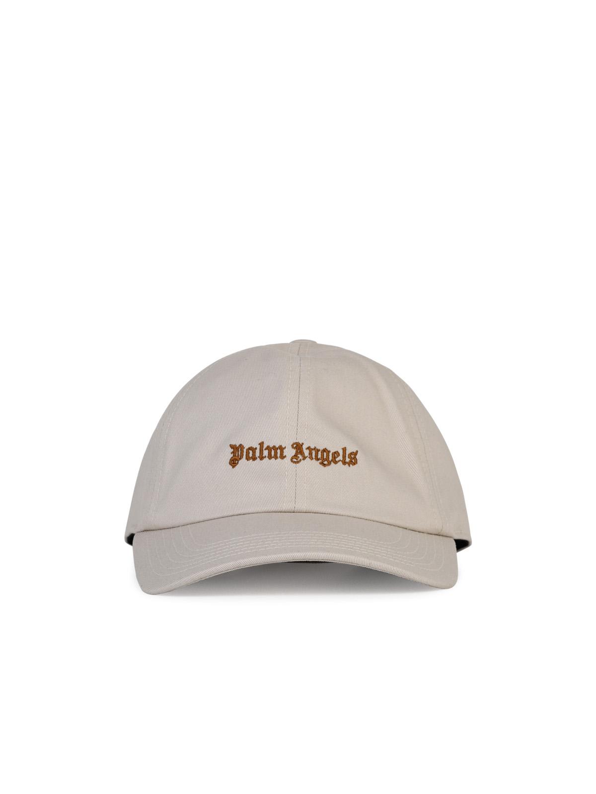 Shop Palm Angels Beige Cotton Cap