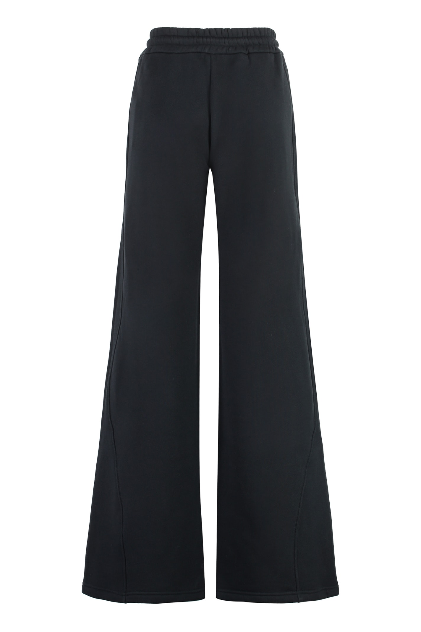 Shop Off-white Cotton Trousers In Black