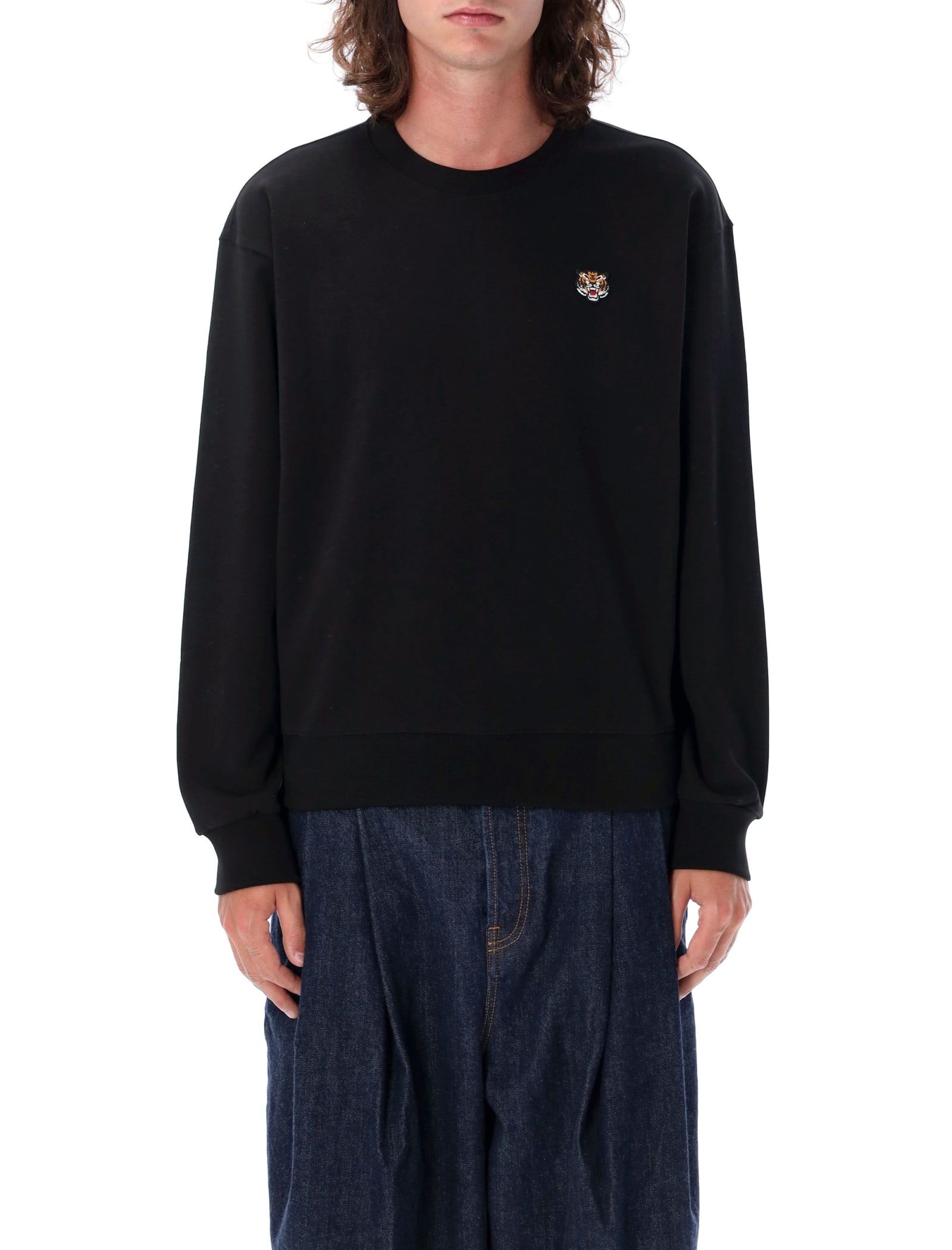 Shop Kenzo Lucky Tiger Crewneck In Black