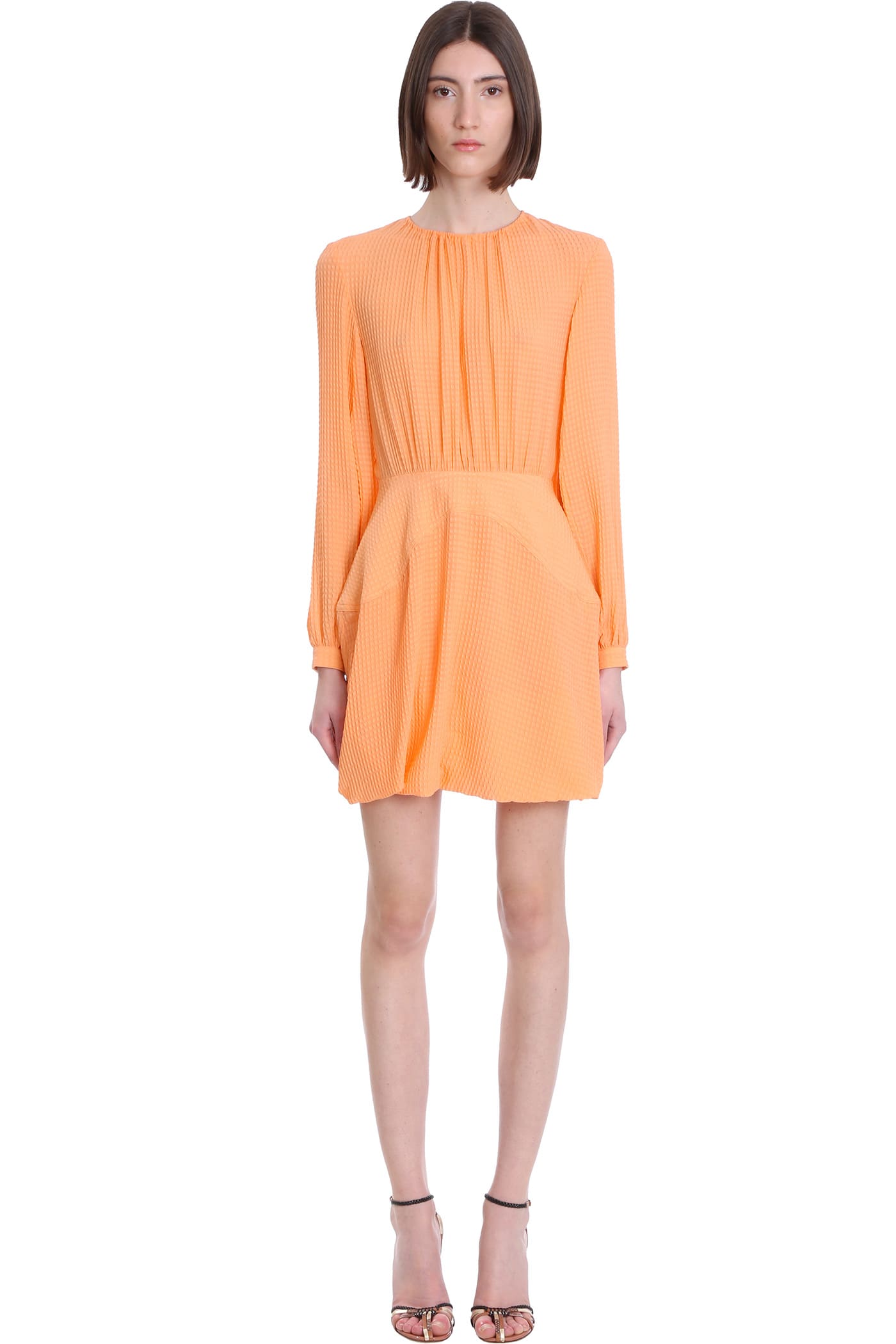 Photo of  Stella McCartney Amanda Dress In Orange Silk- shop Stella McCartney Dresses online sales