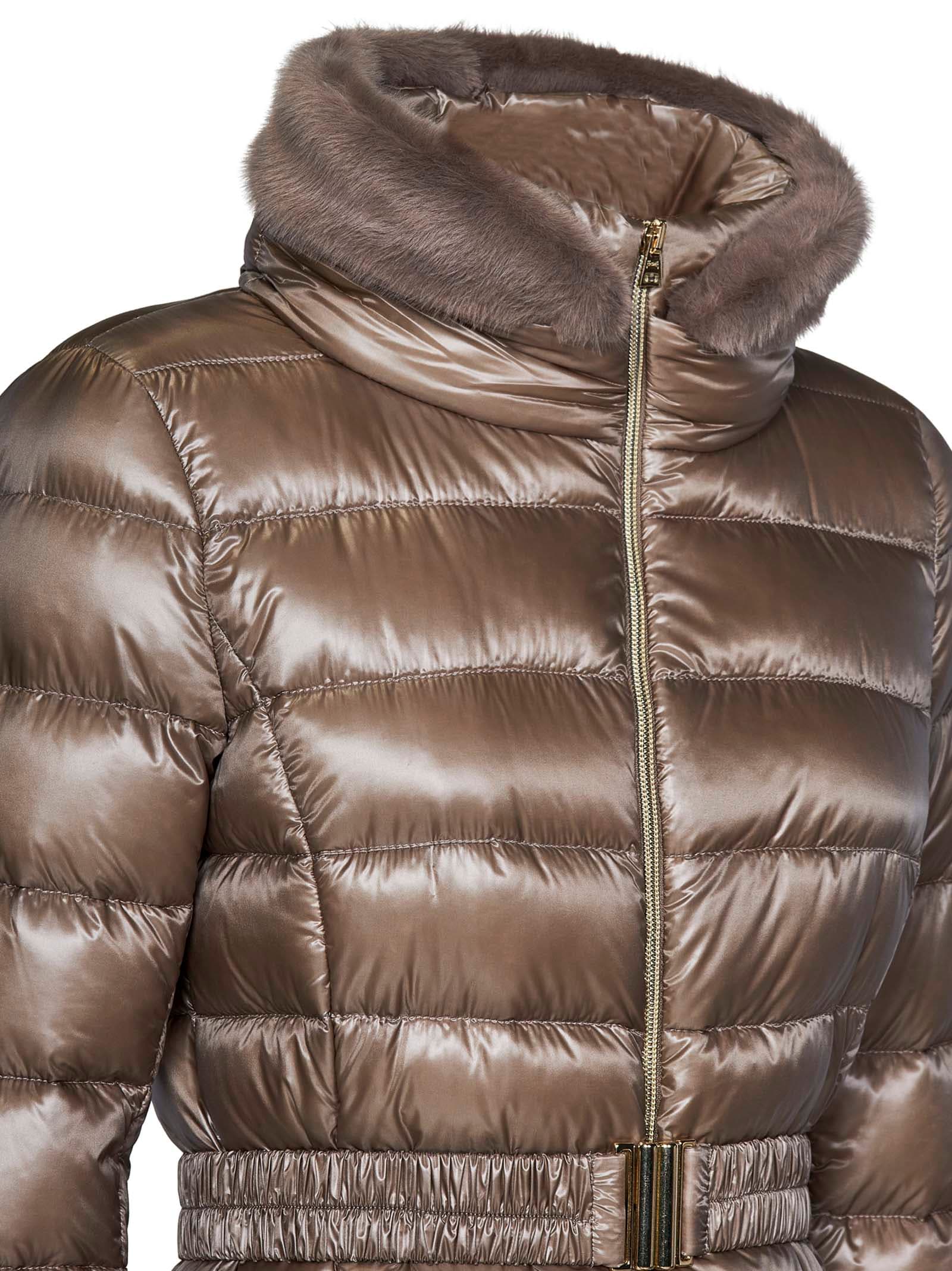 Shop Herno Claudia Down Jacket In Dove Grey