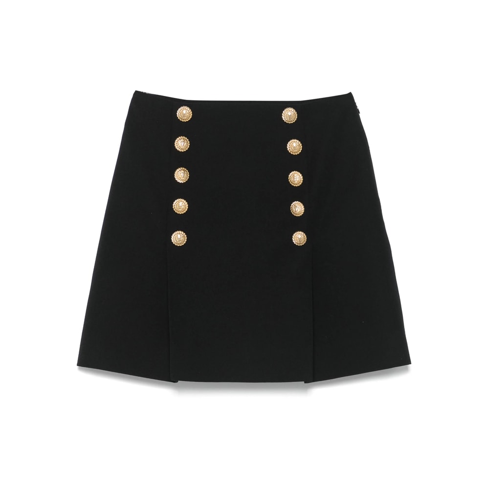 Balmain Virgin Wool Skirt In Black