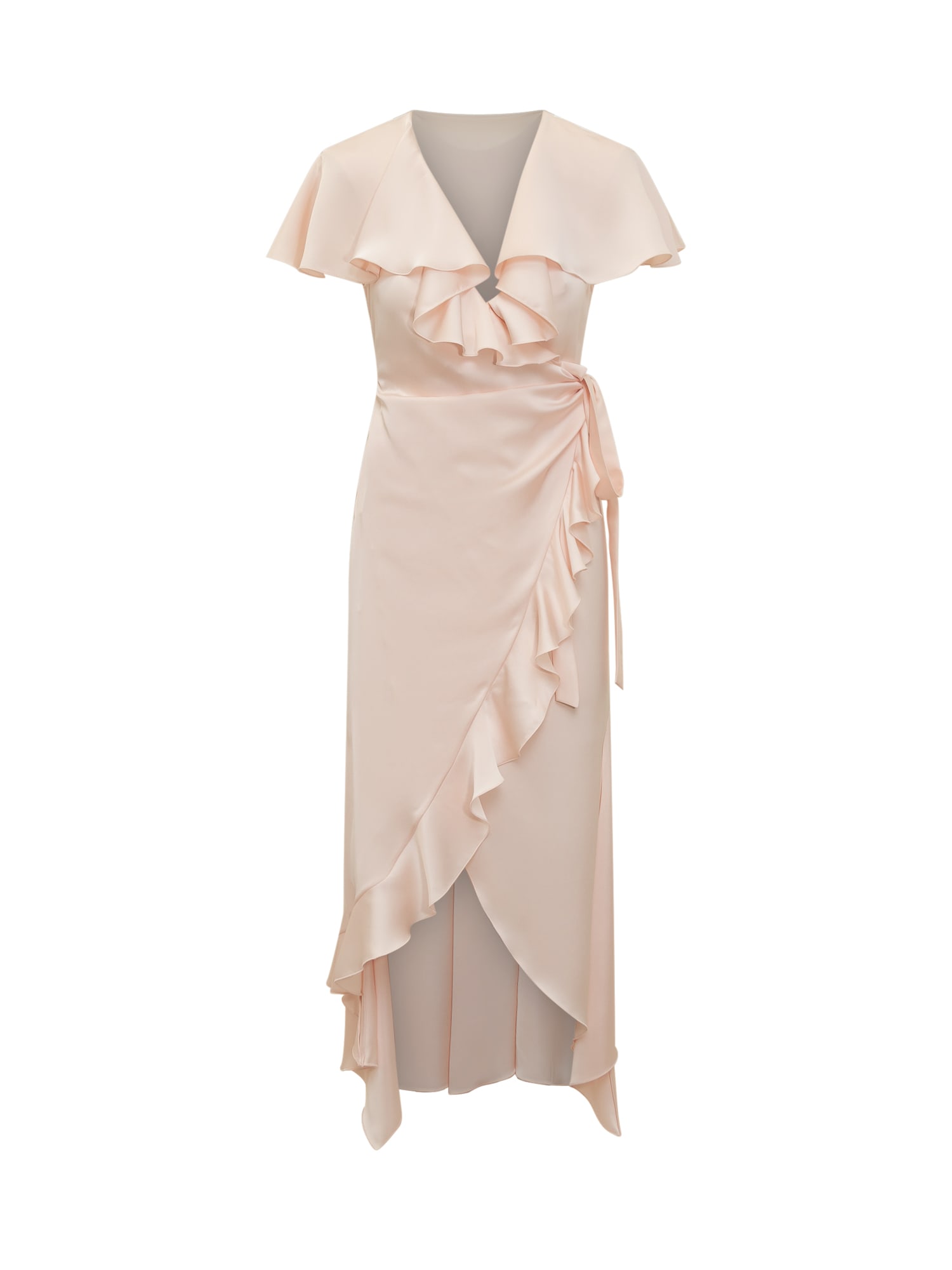 Shop Philosophy Di Lorenzo Serafini Satin Dress In Rosa
