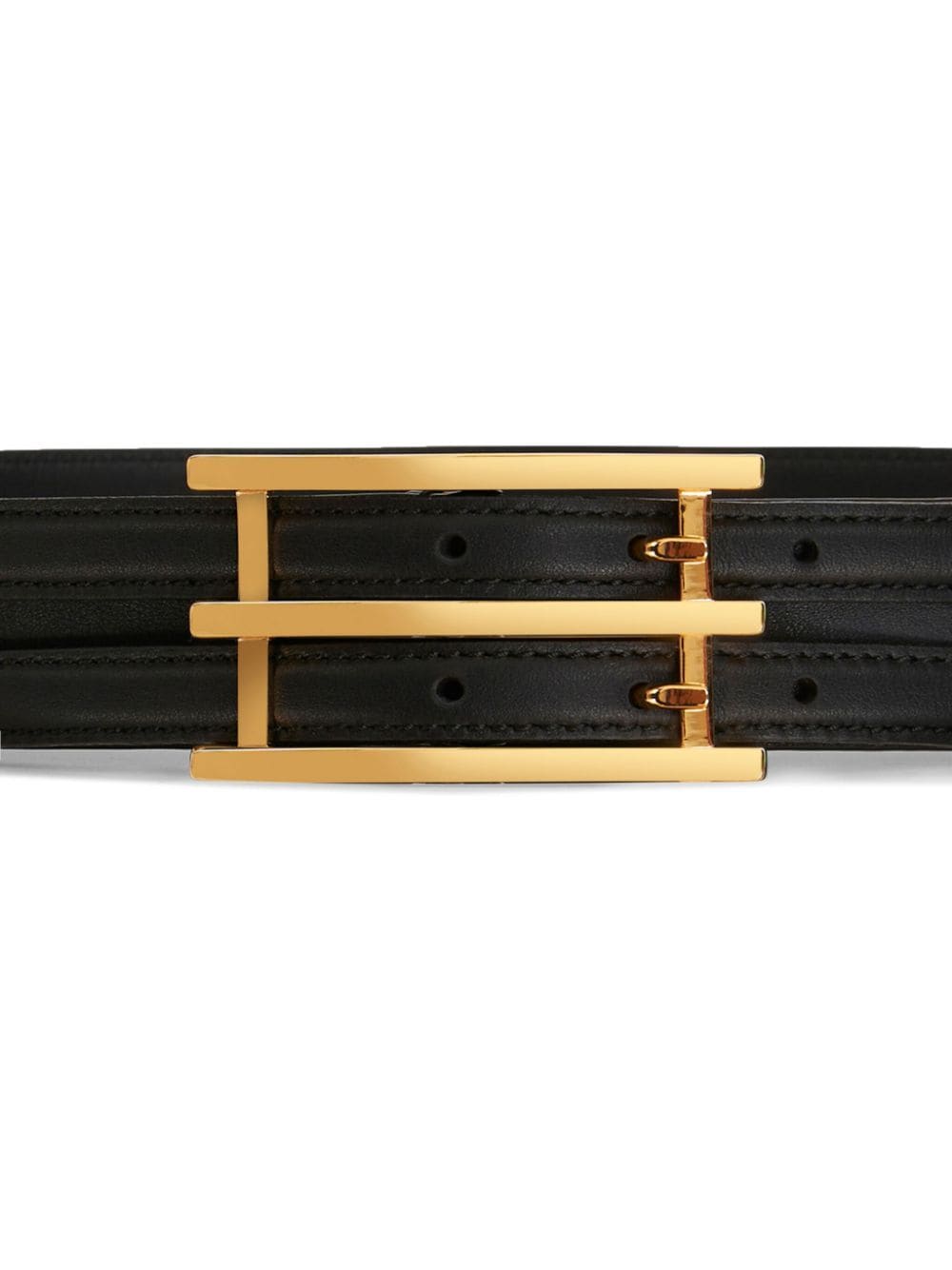 ETRO BUCKLE-FASTENING LEATHER BELT 