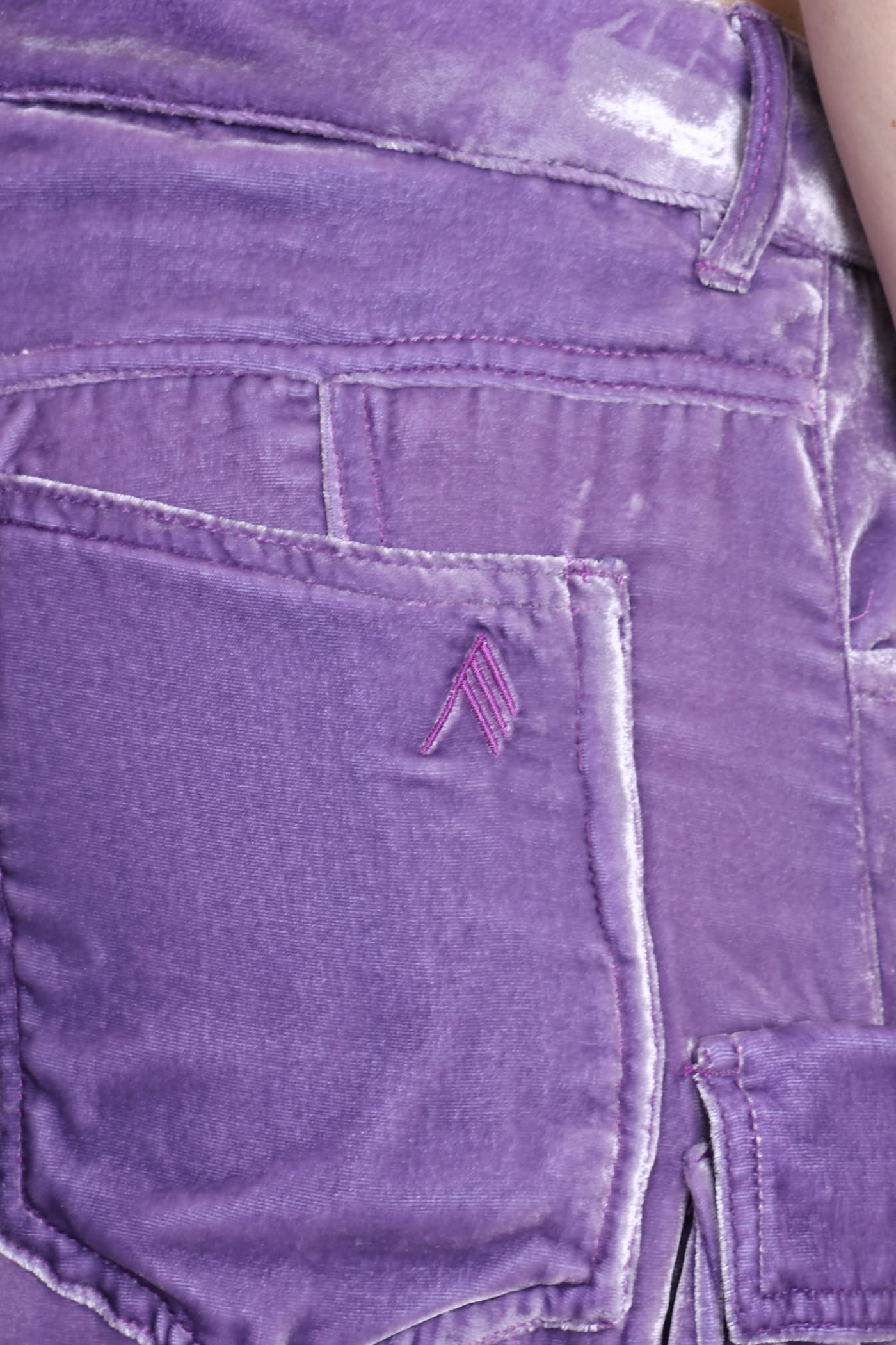 Shop Attico Fern Pants In Viola Viscose