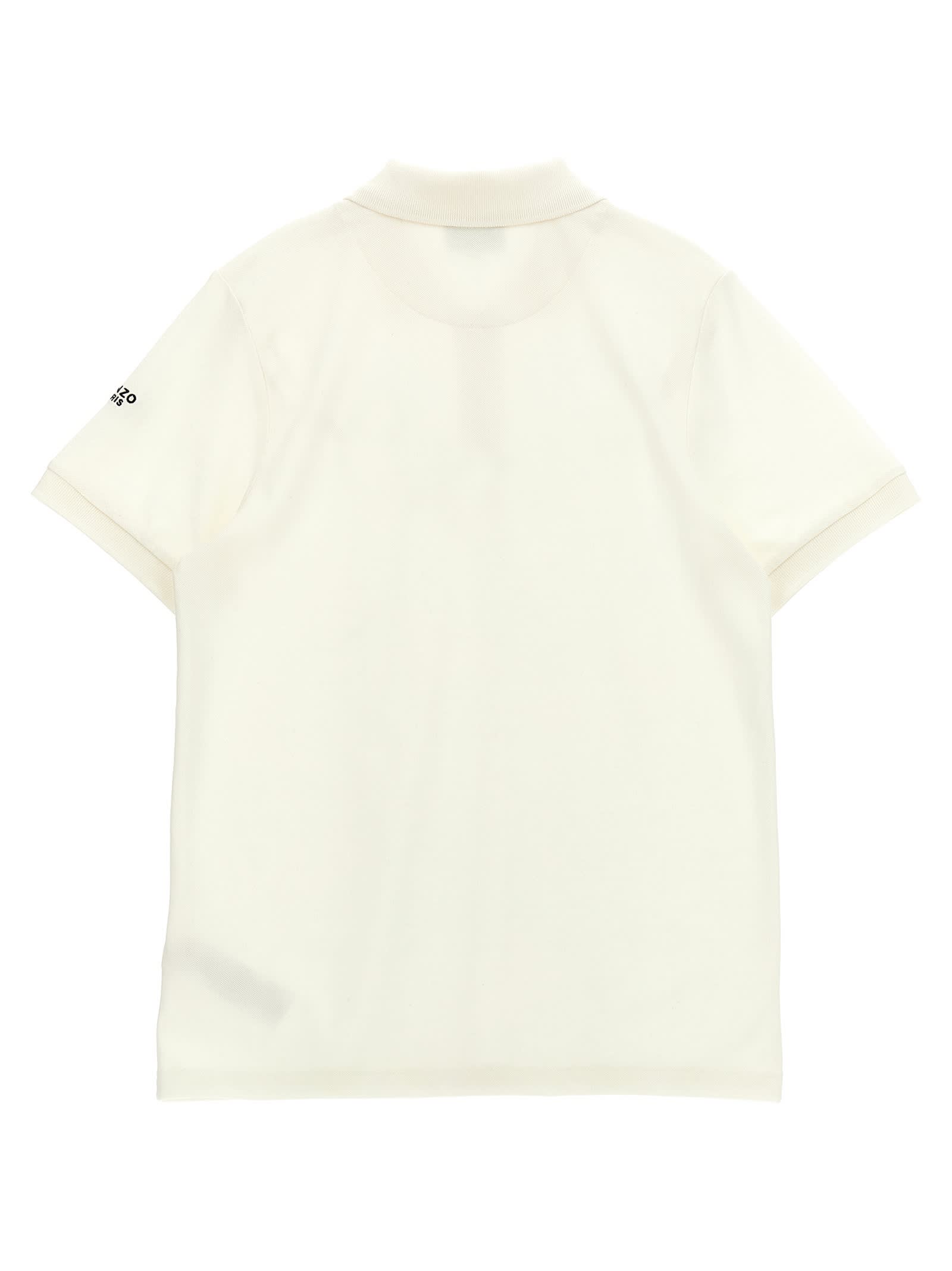 Kenzo Kids Patch Polo Shirt In White