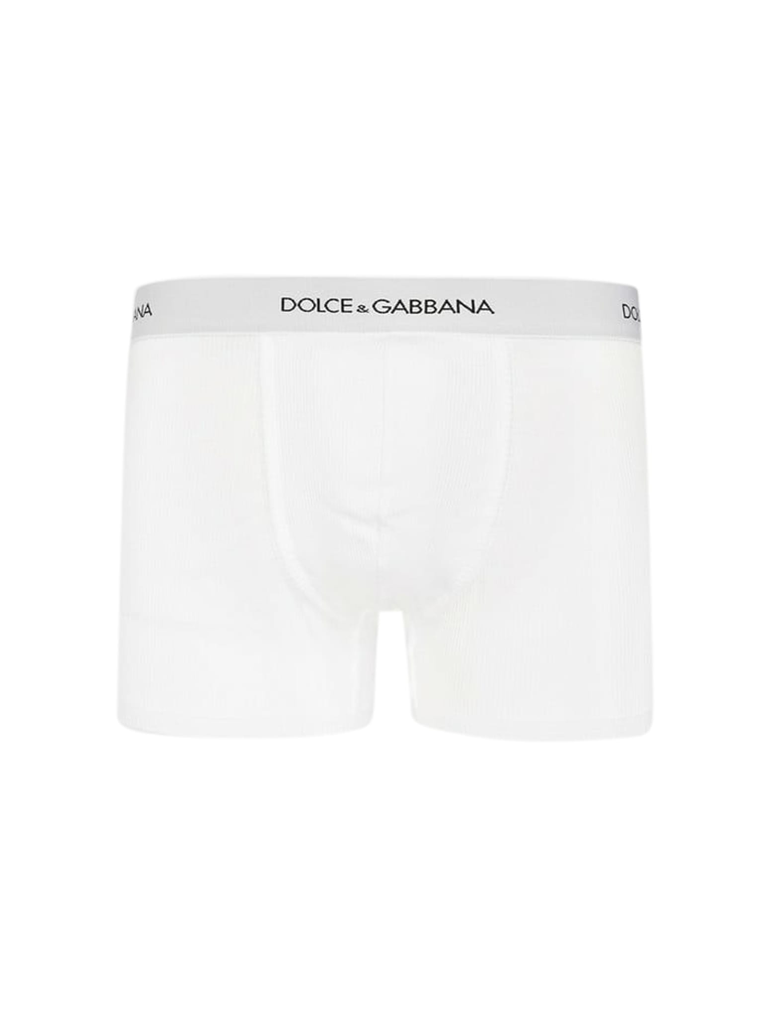 Dolce & Gabbana Underware Slip/boxer In Optic White