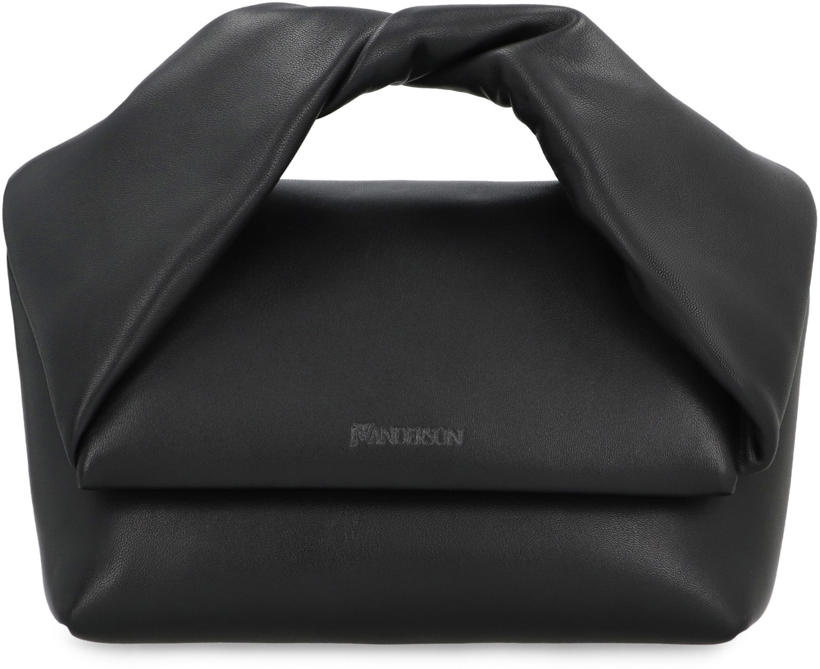 Shop Jw Anderson Twister Leather Handbag In Black