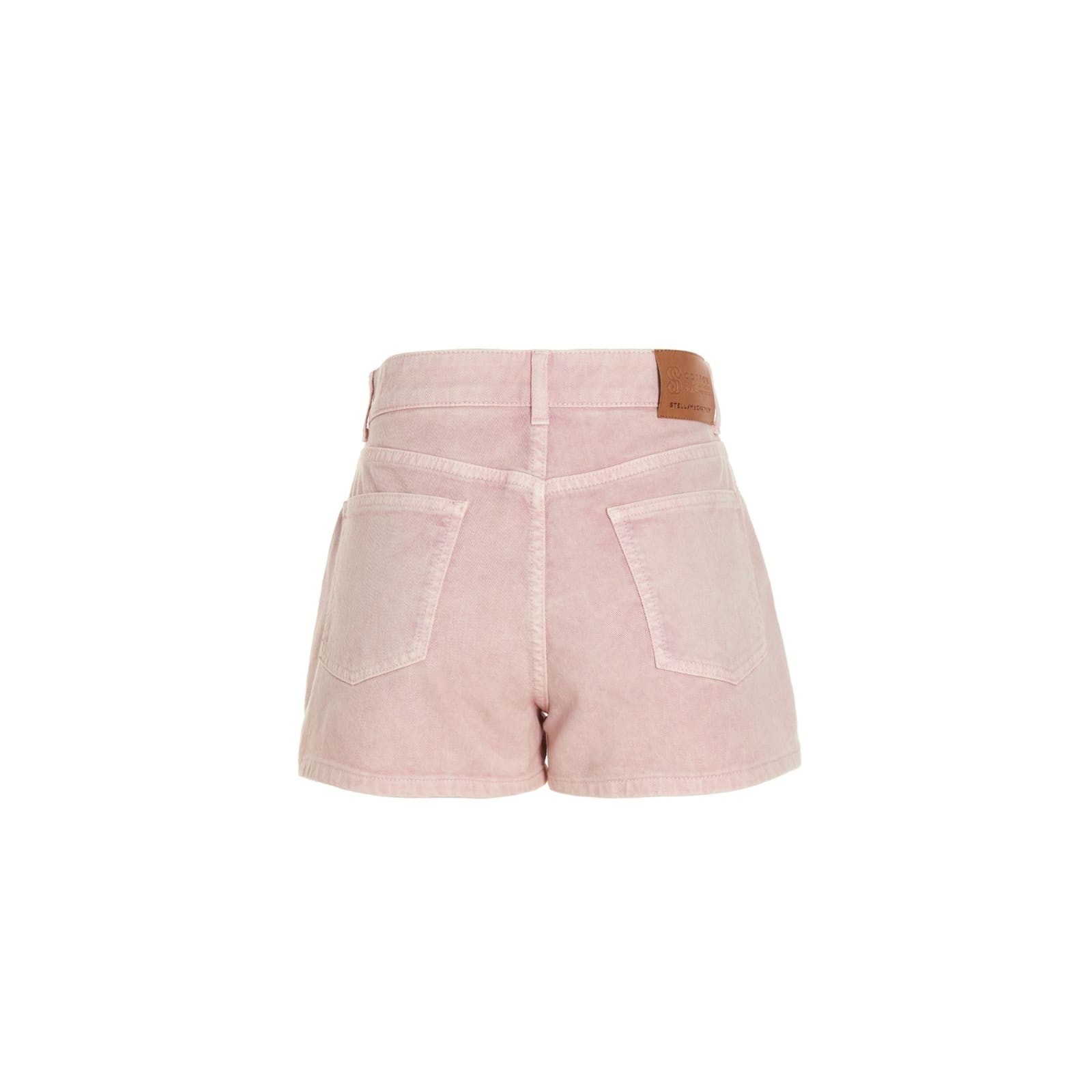 Shop Stella Mccartney Denim Shorts In Pink