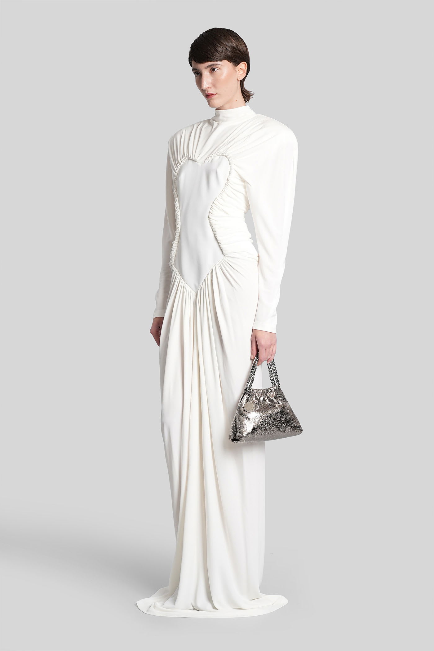 Stella Mccartney Long Dress In White Polyamide In White