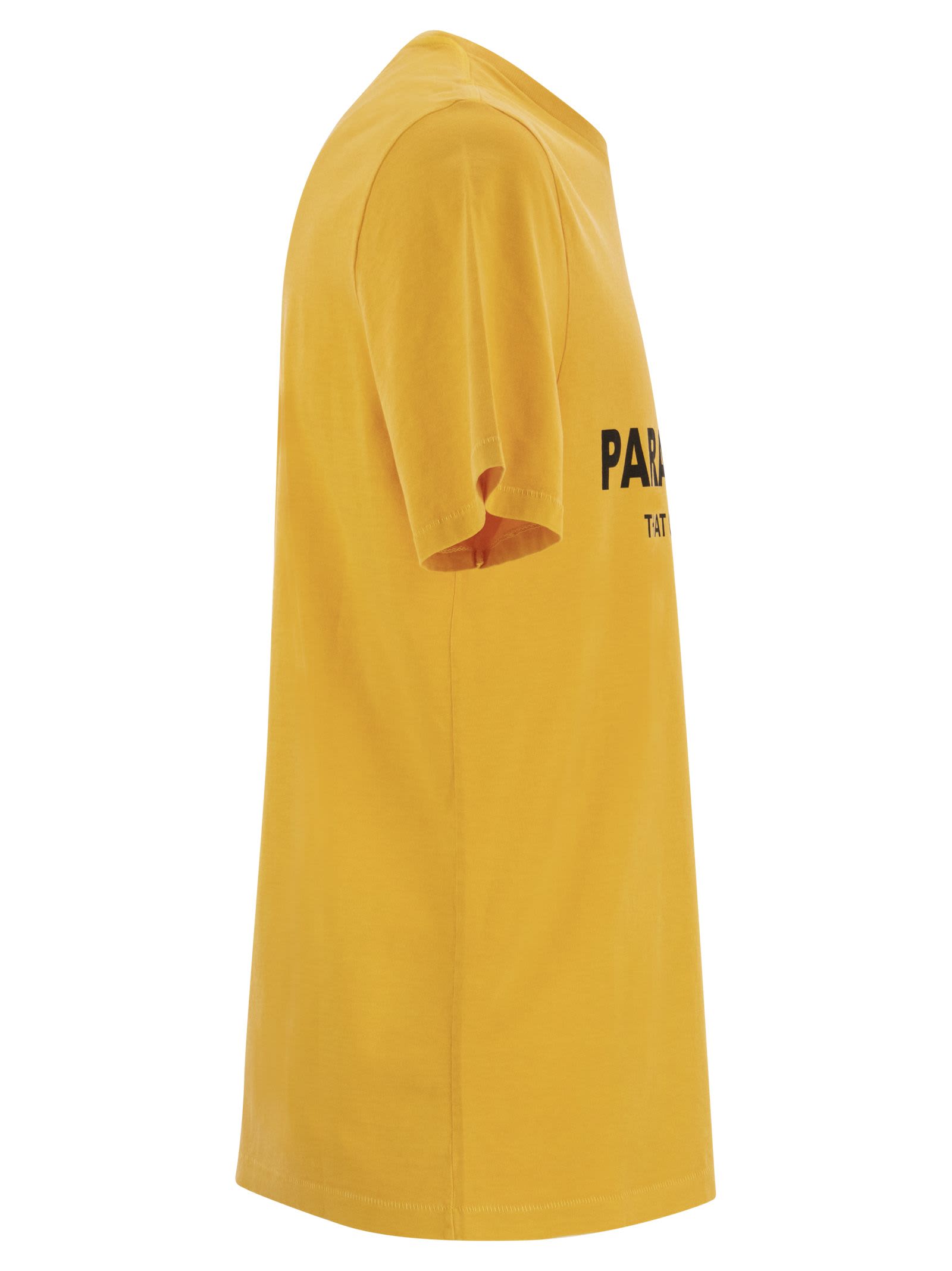 Shop Parajumpers Toml - T-shirt With Front Lettering In Yellow
