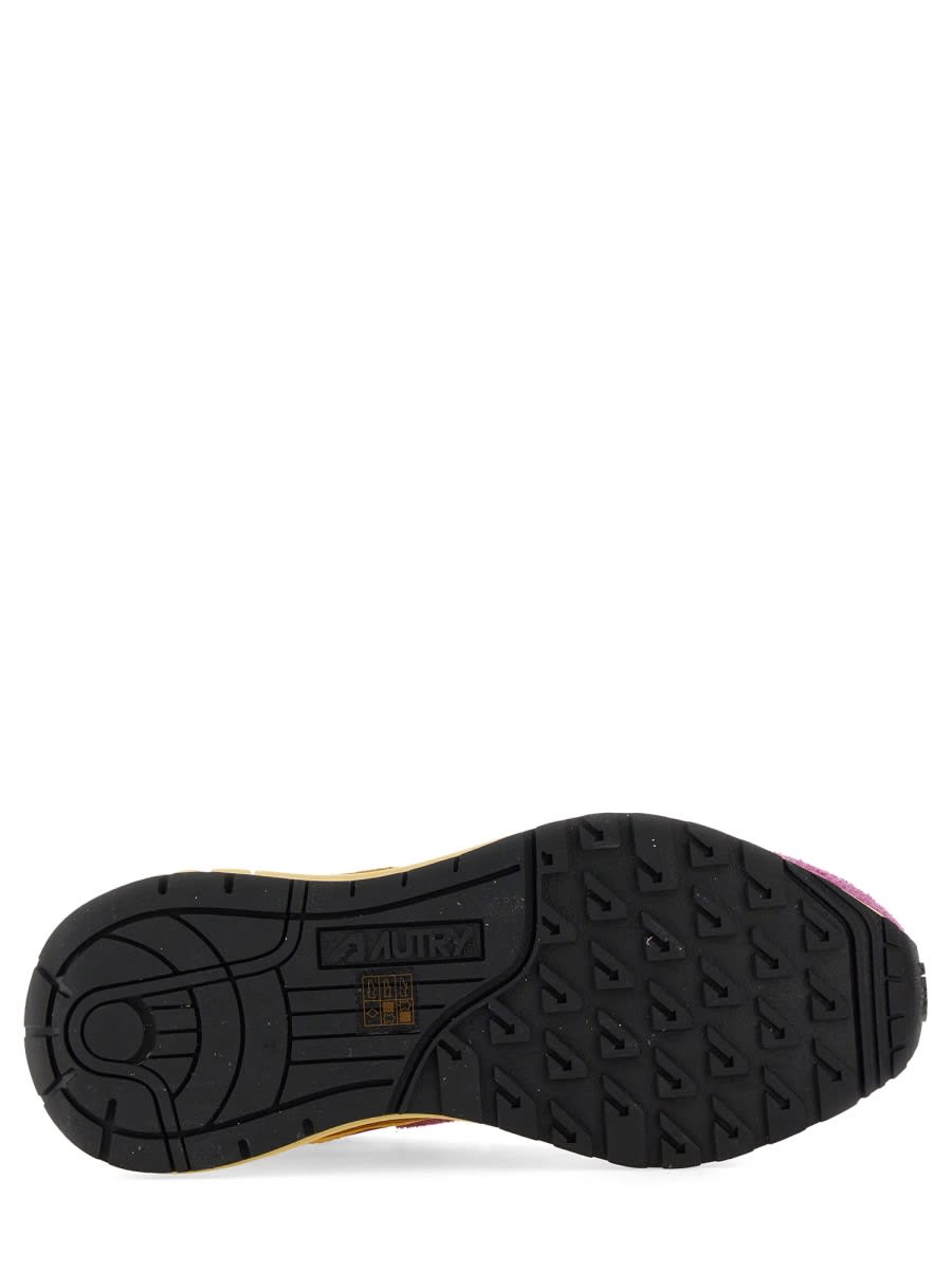 Autry 'reelwind' Violet Low Top Sneakers With Logo Patch On Tongue And Side In Pink