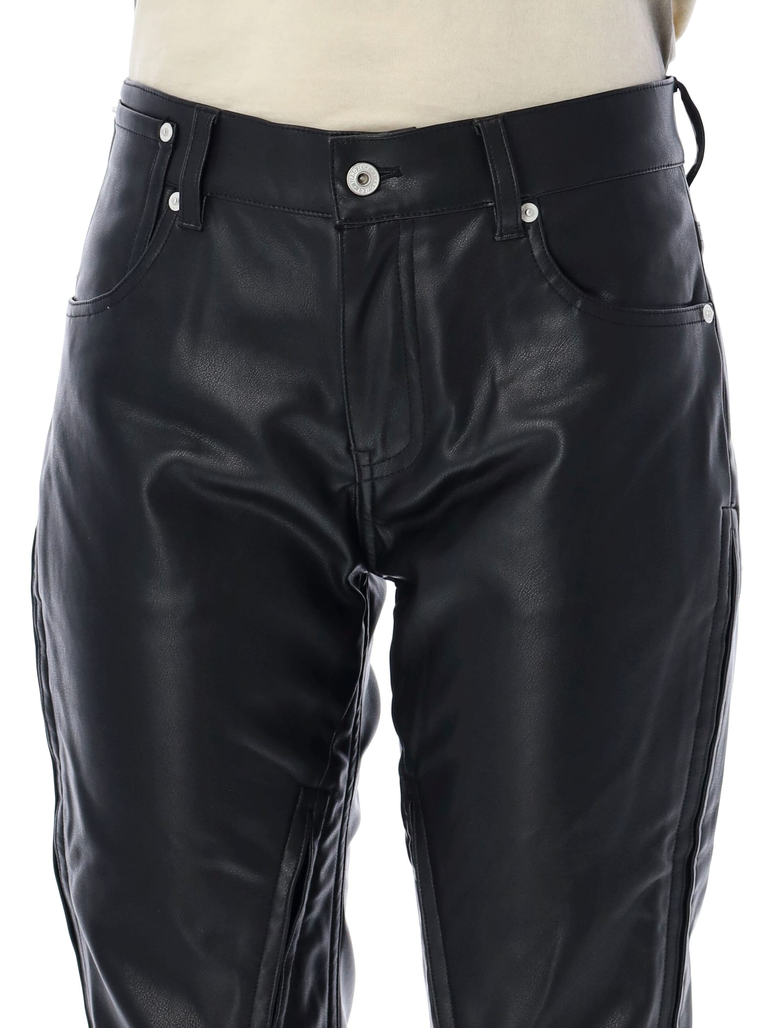 Shop Y/project Eco Leather Pants In Black