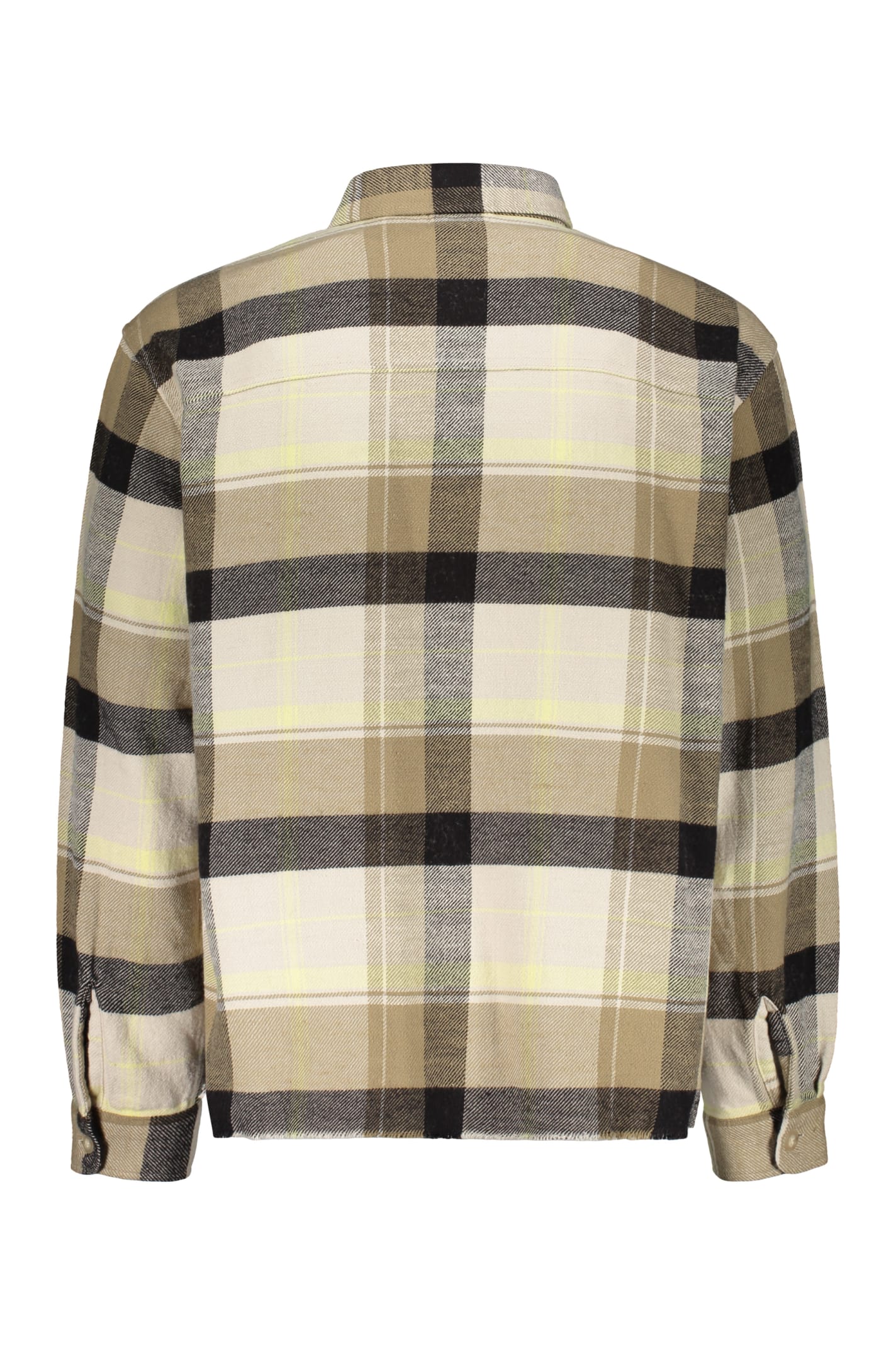 John Elliott Checked Cotton Shirt In Beige