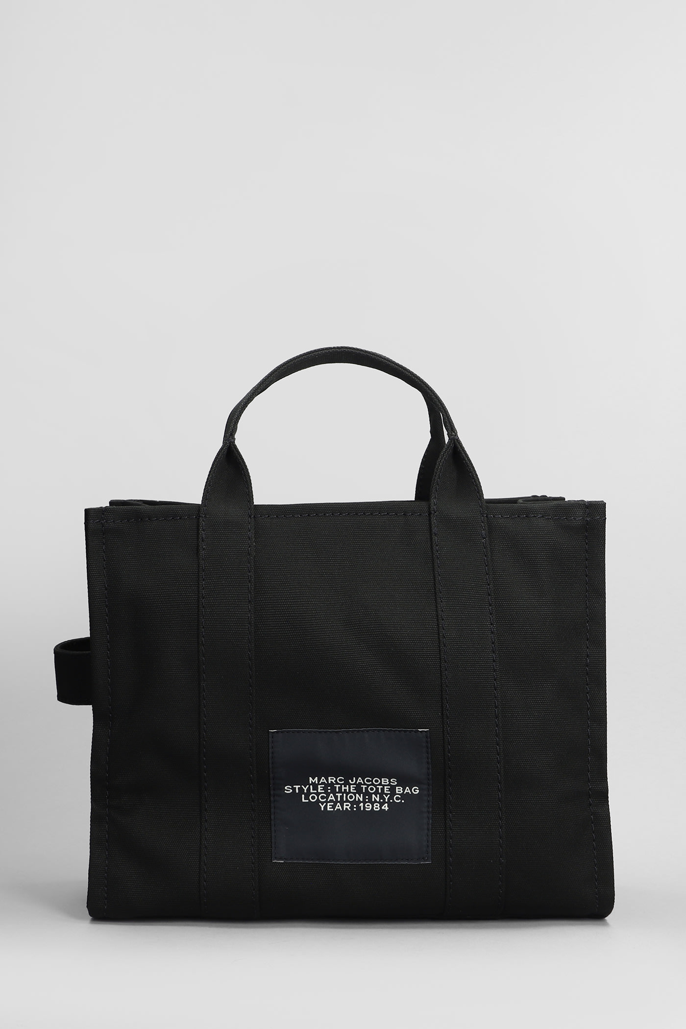 Shop Marc Jacobs The Medium Tote Tote In Black Cotton