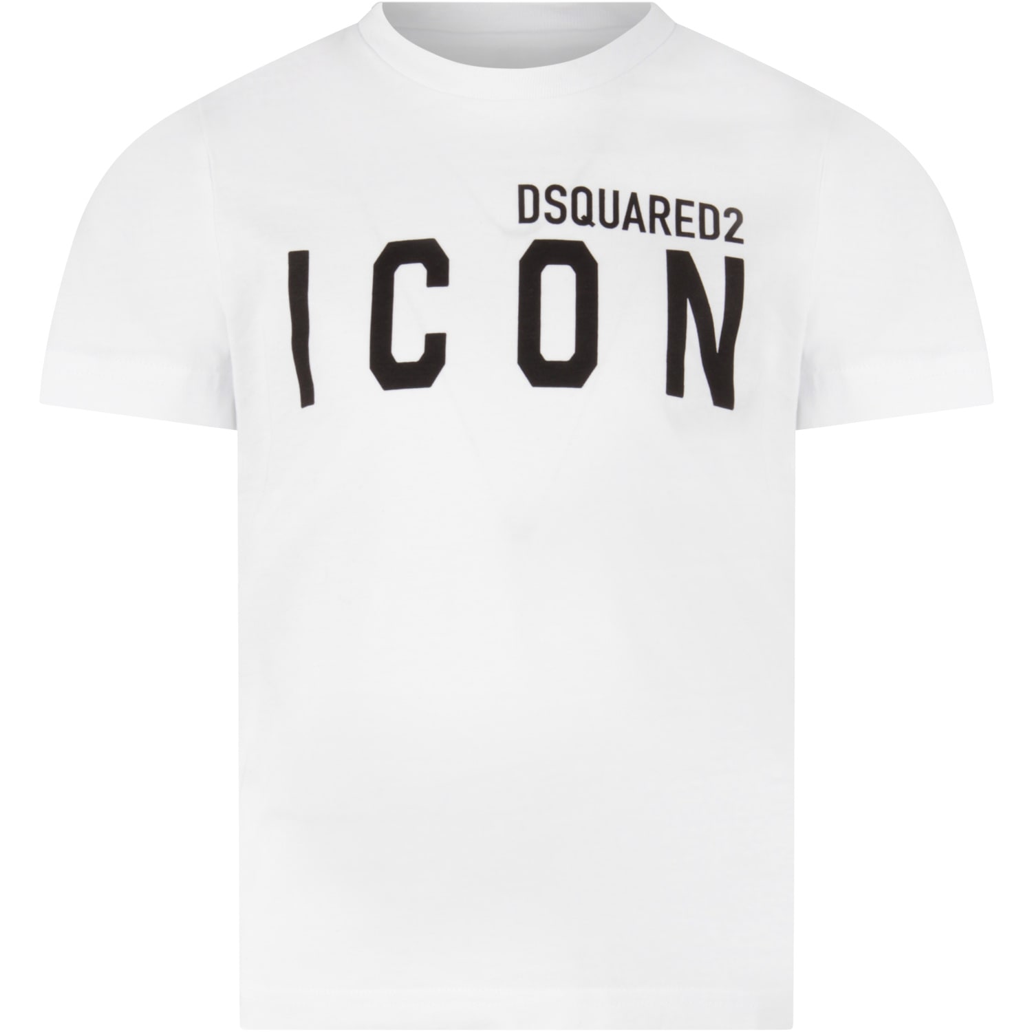 Dsquared2 White T-shirt For Kid With Logo