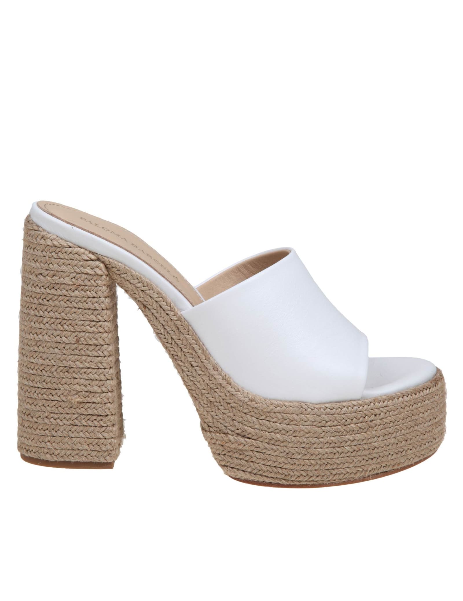 Paloma Barceló Genesia Mules In White Leather