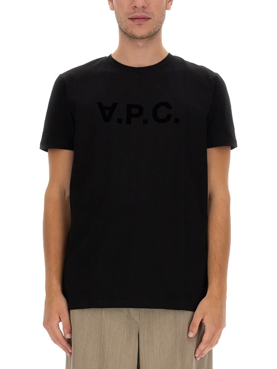 Apc T-shirt With Logo In Black
