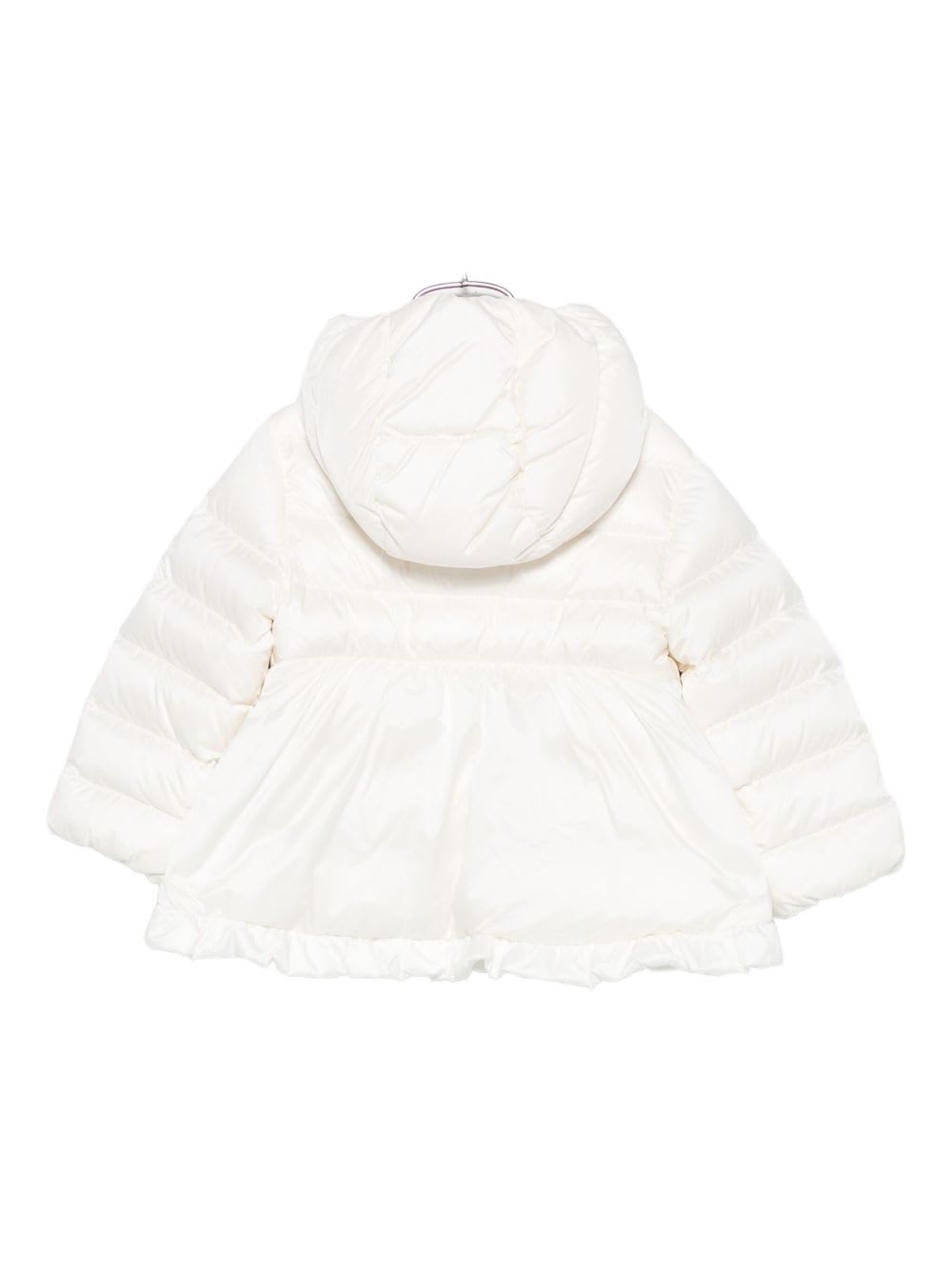 Moncler Enfant Padded Coat With Hood In White