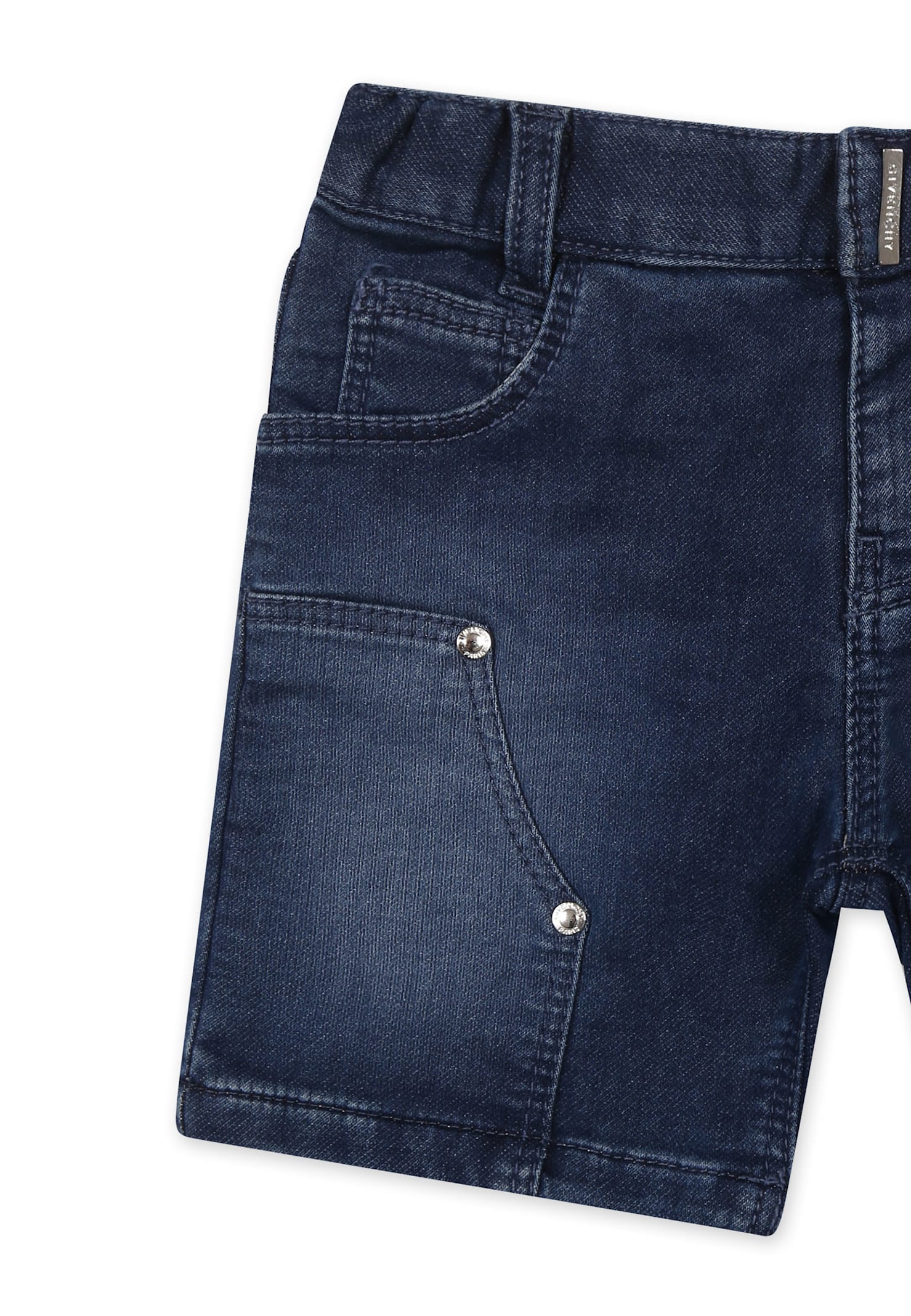 Givenchy Denim Shorts For Baby Boy With Logo In Denim