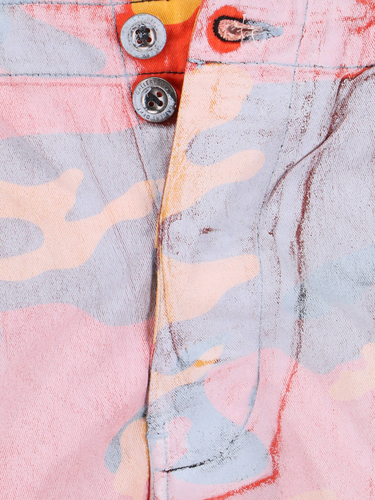 Gallery Dept. Straight-leg Camouflage-print Cotton-twill Cargo Shorts In Pink