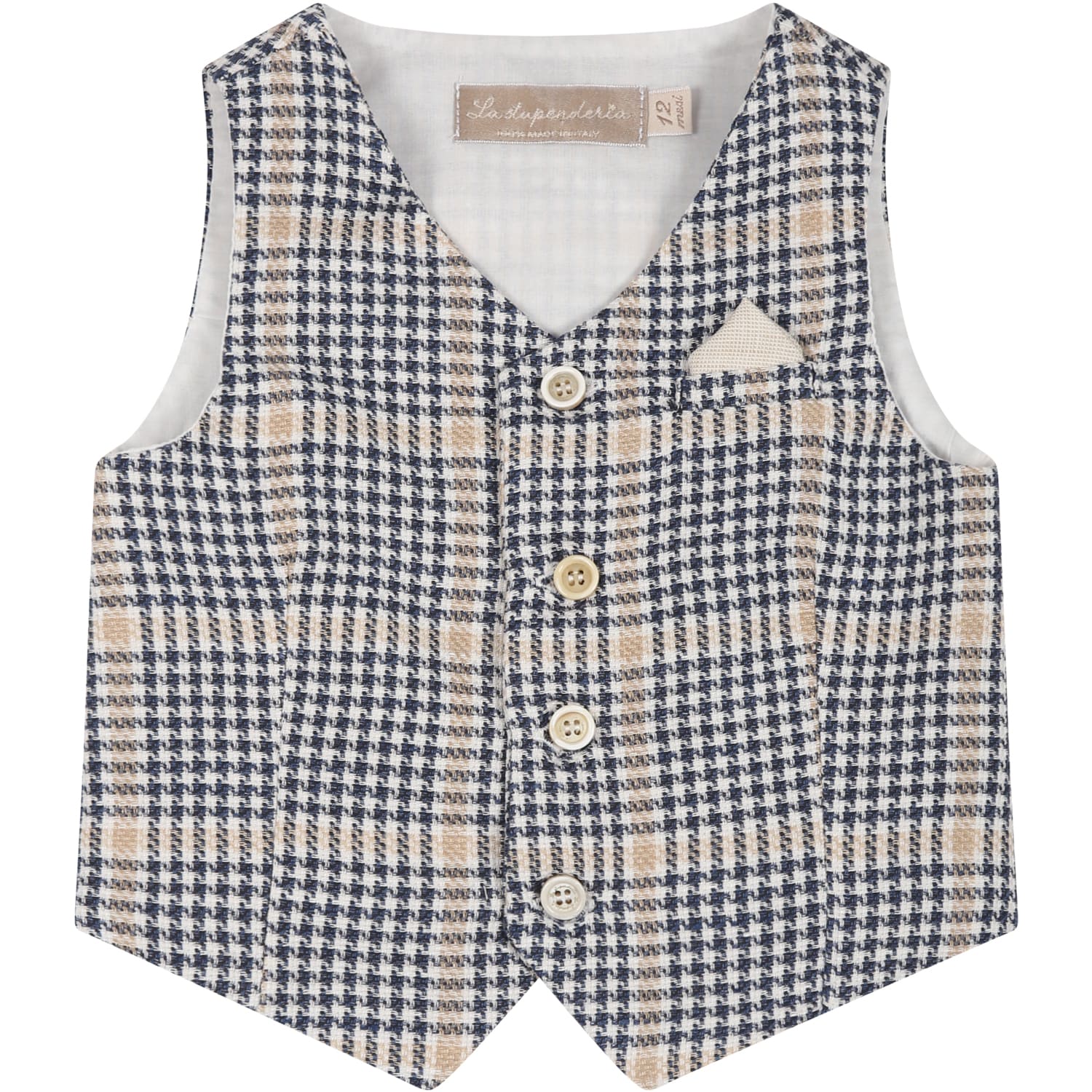 Shop La Stupenderia Multicolor Waistcoat For Baby Boy