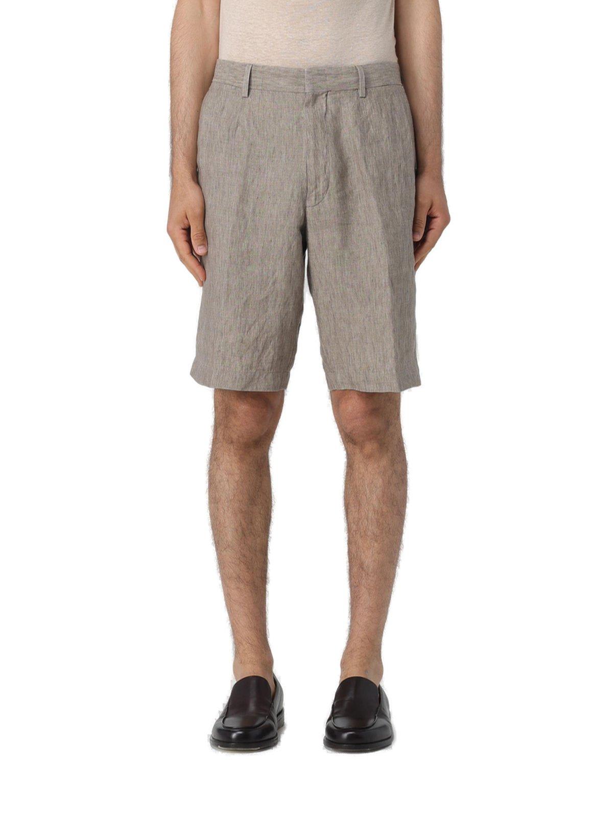 Zegna Pleated Shorts  In Gray