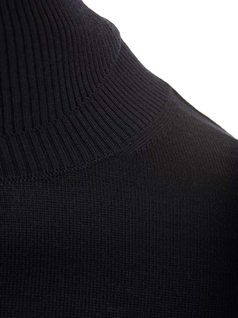 Shop Ami Alexandre Mattiussi Navy Blue Turtleneck Sweater